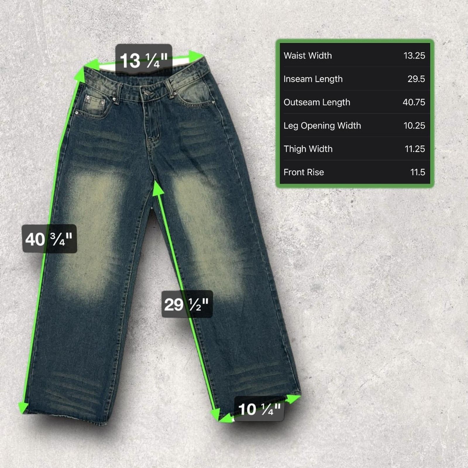 Other Streetwear Y2K Faded Wide Leg Blue Wash Pants (Unbranded) Size US 34 / EU 50 - 6 Thumbnail