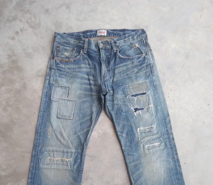 Edwin Vintage Japanese Brand Edwin Distressed Jeans 34x32 Size US 34 / EU 50 - 7 Thumbnail