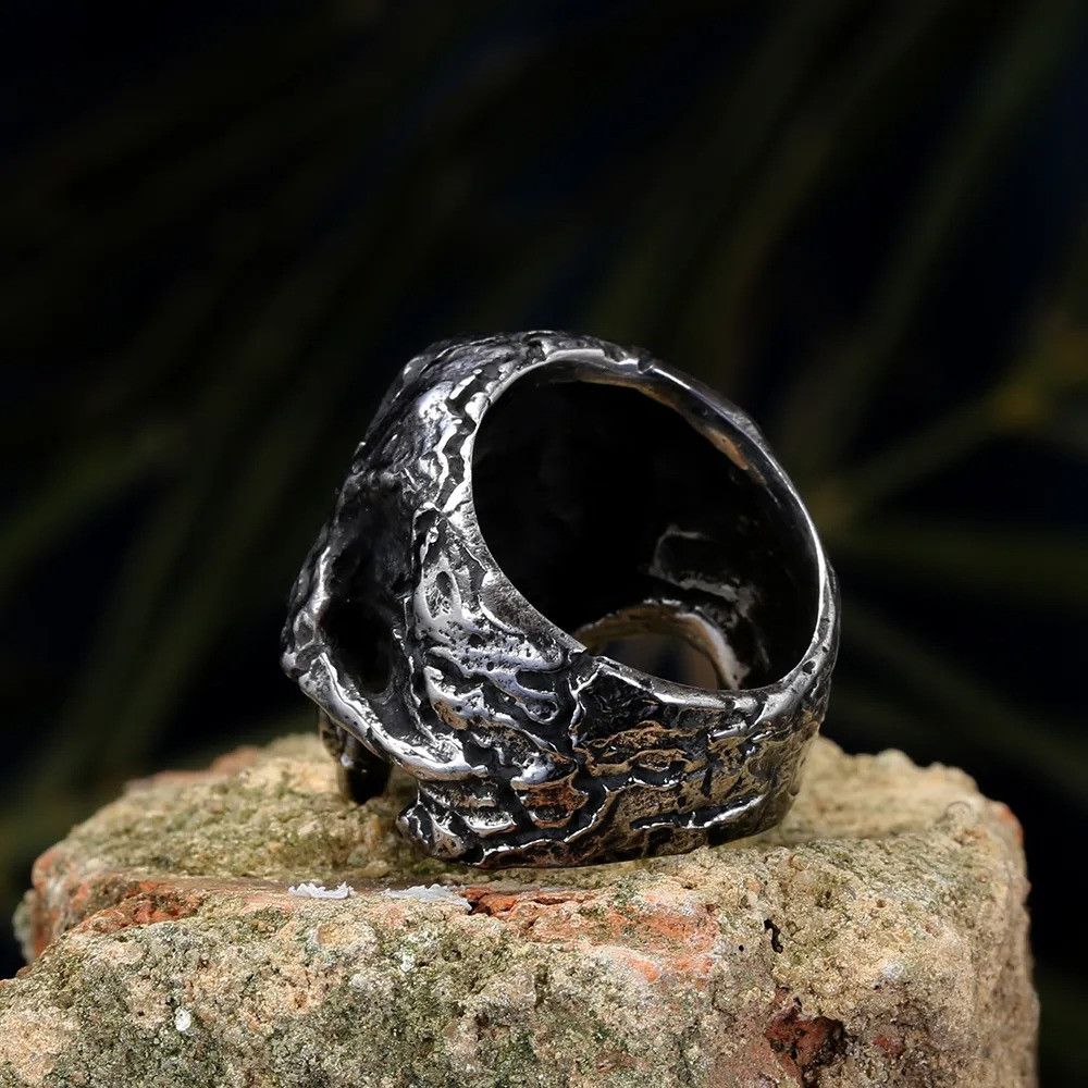 Jewelry Skull Halloween Horror Ghost Head Ring Size ONE SIZE - 3 Thumbnail