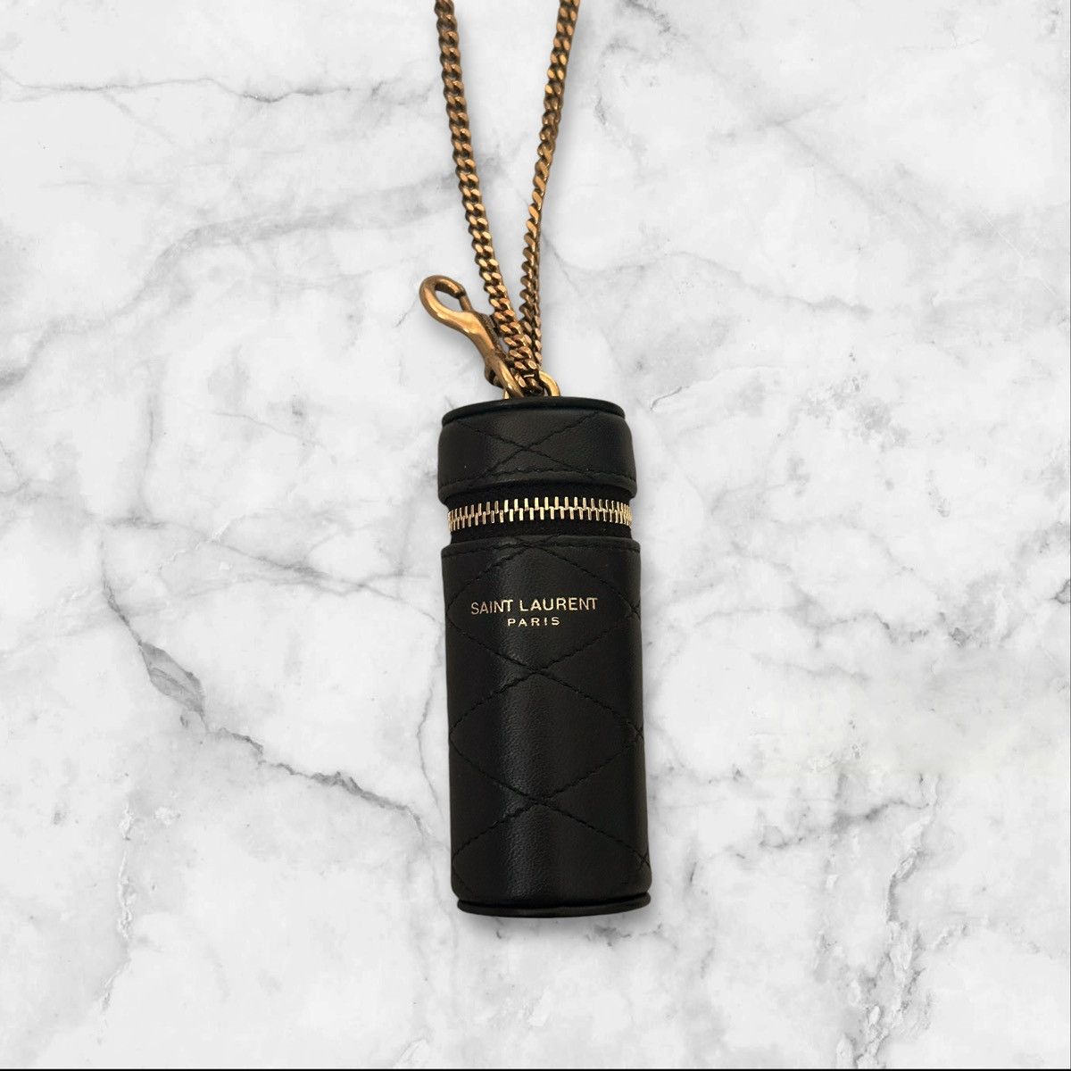 Saint Laurent Paris Saint Laurent Quilted Leather Case Necklace Size ONE SIZE - 5 Thumbnail