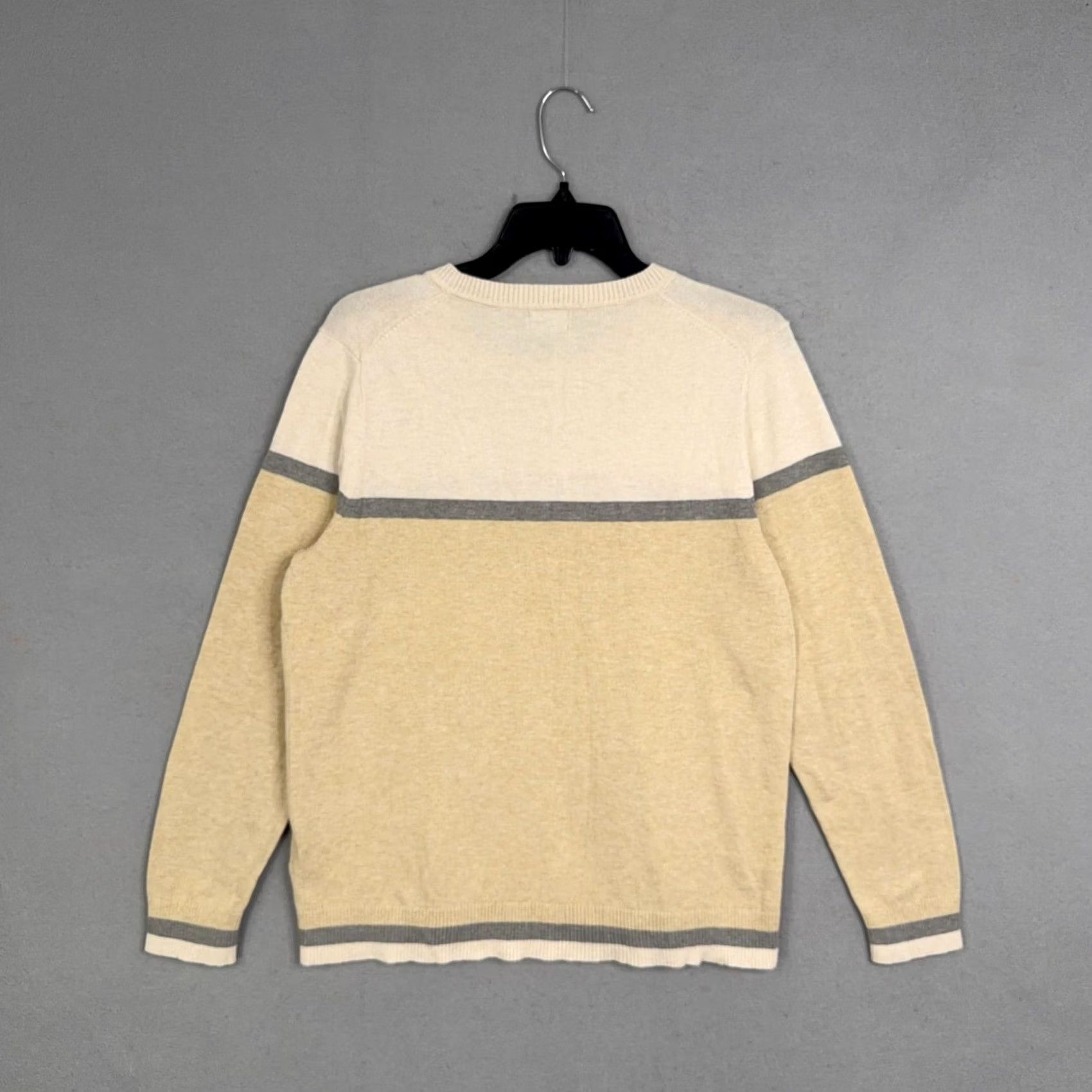 Patagonia Patagonia Sweater Womens Large Beige Gray Stripe Crewneck Knit Pullover Casual Regular Knit Cotton Polyester - Light All Seasons - Worn Wear Size L / US 10 / IT 46 - 6 Thumbnail