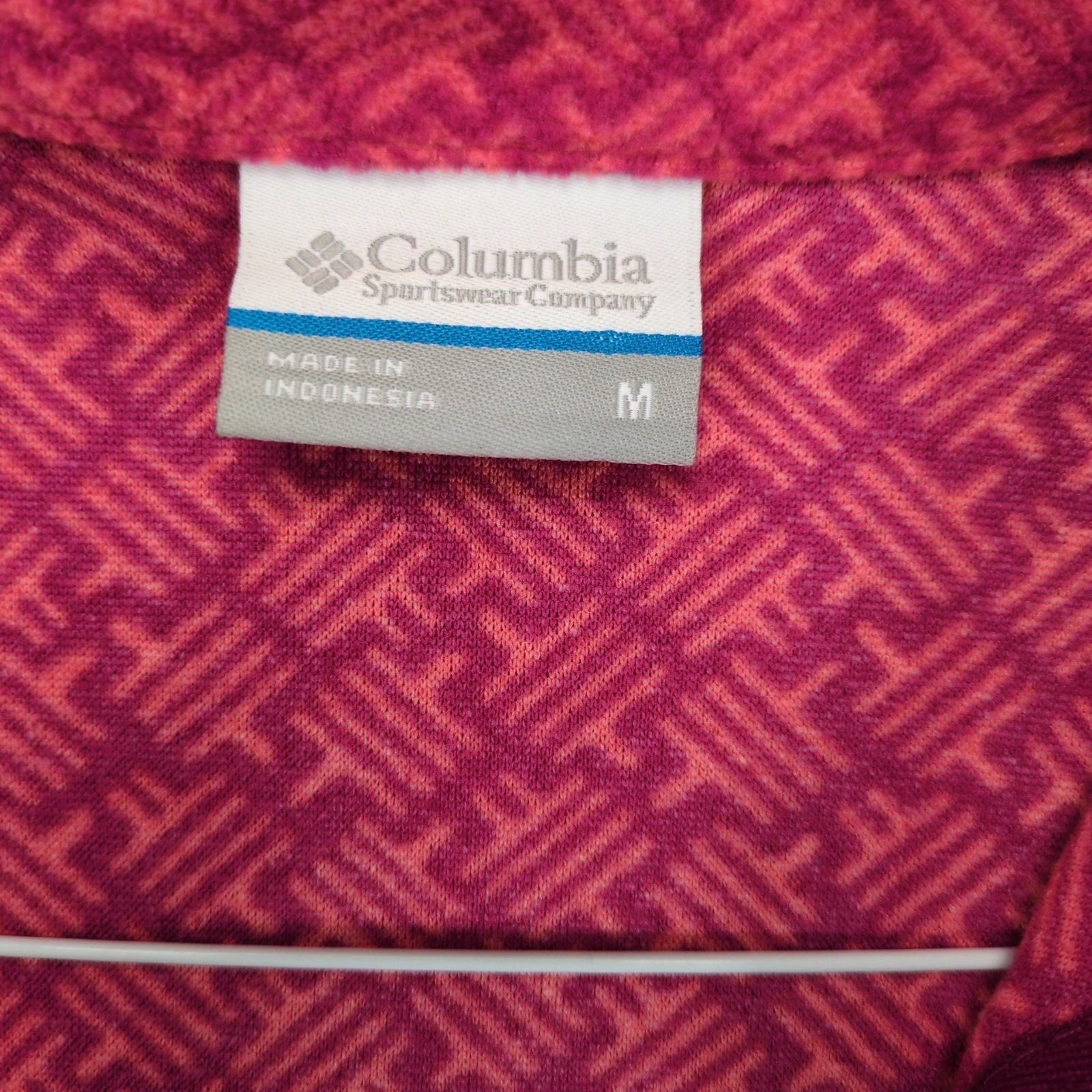 Columbia Columbia Women's M Fleece 1/4 Zip Jacket, Pink Geometric Size M / US 6-8 / IT 42-44 - 3 Thumbnail