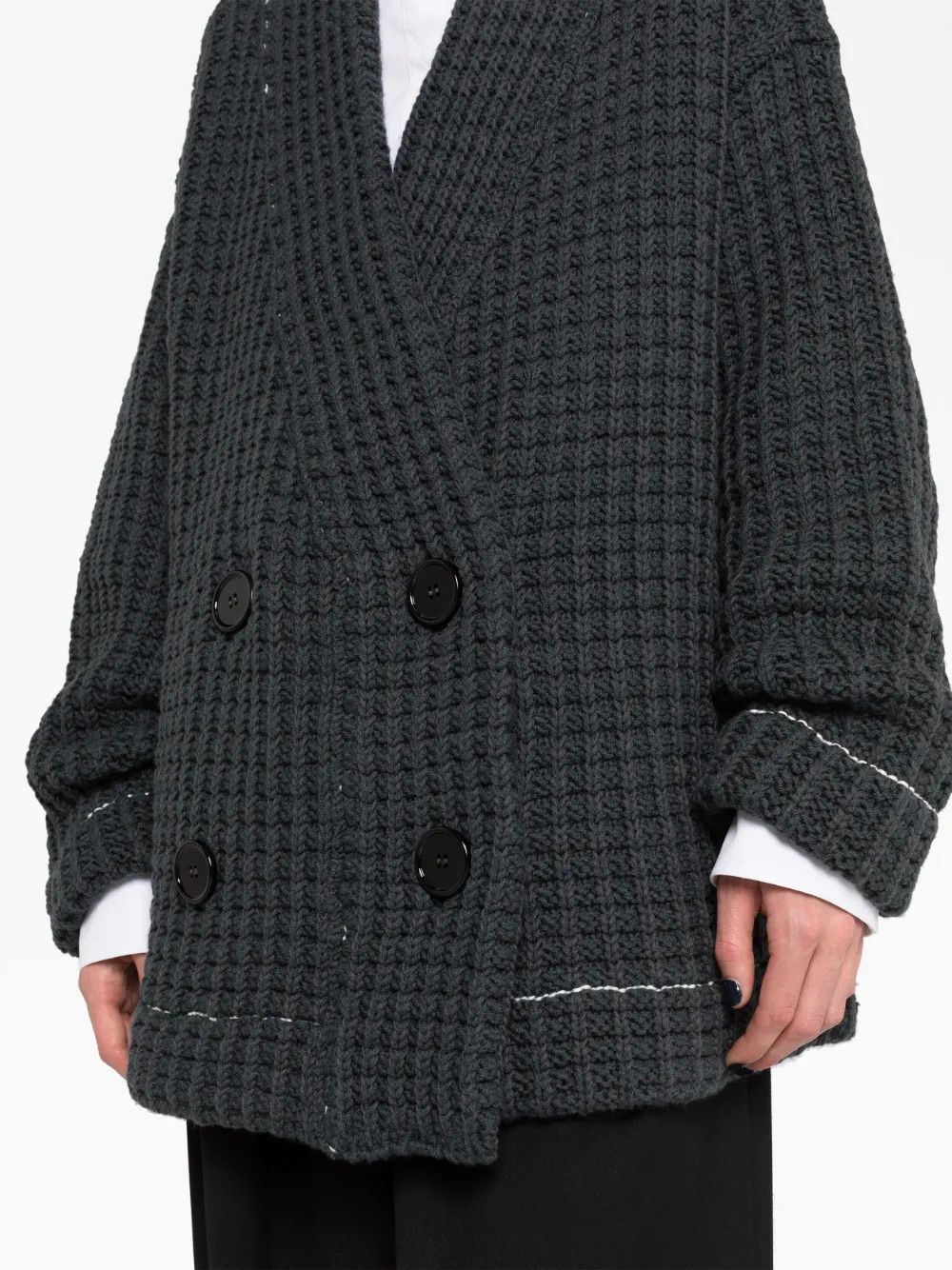 Maison Margiela Waffle Knit Cardigan Size S / US 4 / IT 40 - 2 Thumbnail