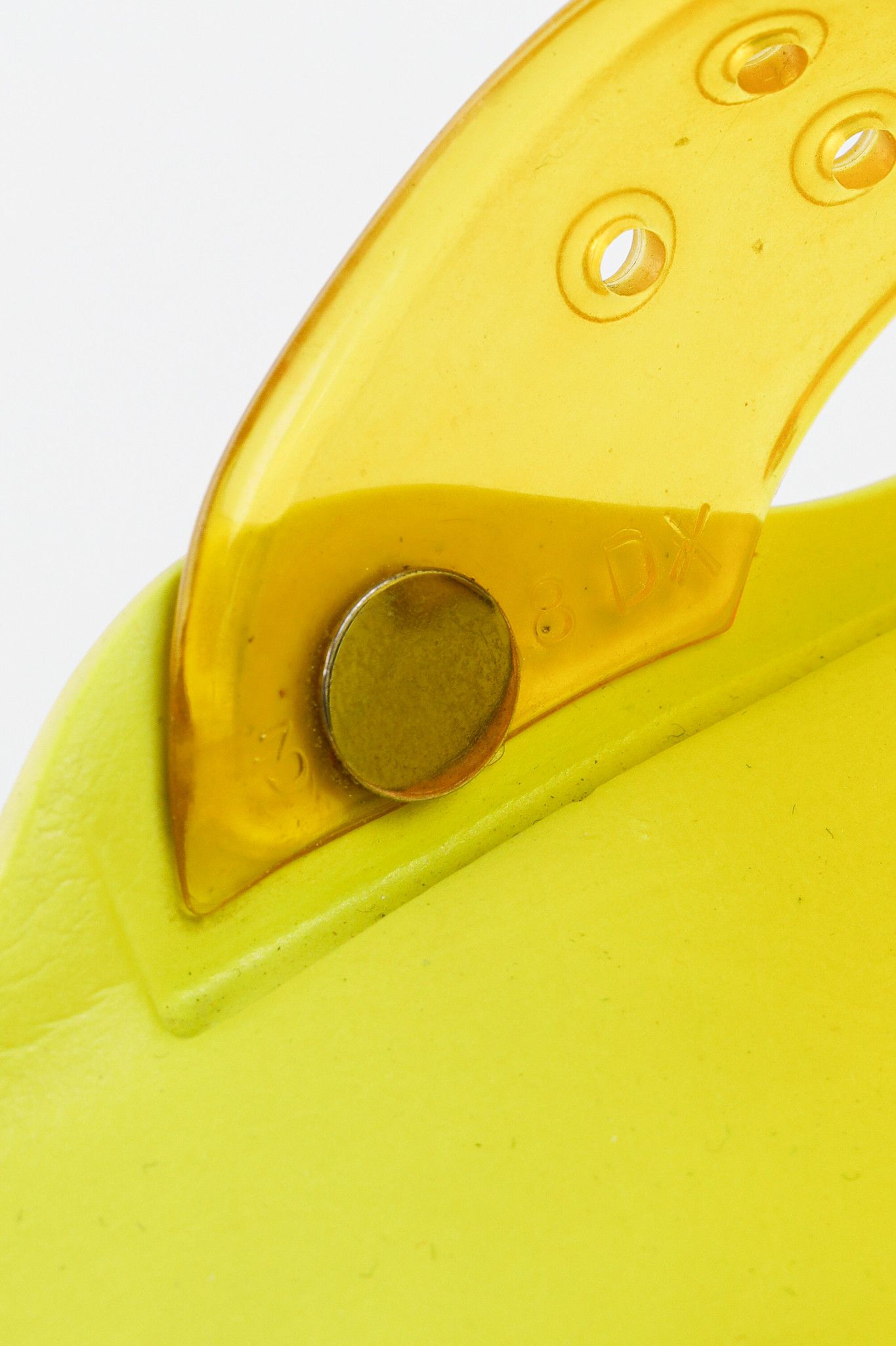 Dior Dior Y2K Yellow Perforated Logo Rubber Slide Sandals Size US 7.5 / IT 37.5 - 10 Thumbnail