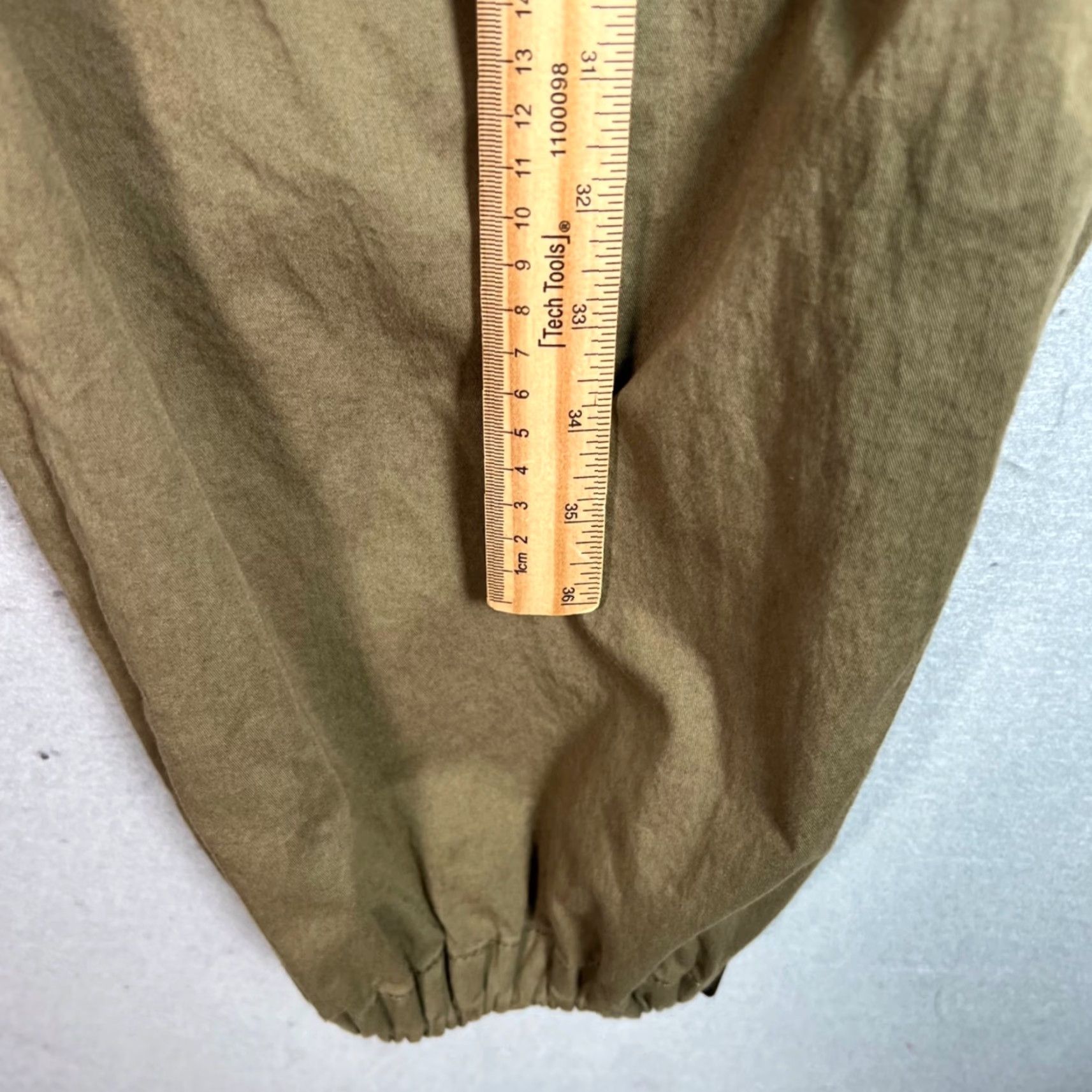 Bershka Bershka Womens Size XL Olive Green Chunky Fit Jogger Pants W/ Adjustable Hem Size 40" / US 18 - 7 Thumbnail