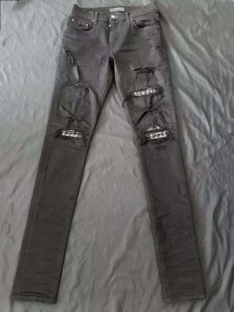 Amiri Amiri 19SS MX1 Diamond Patch Skinny Jeans Size US 29 - 1 Thumbnail