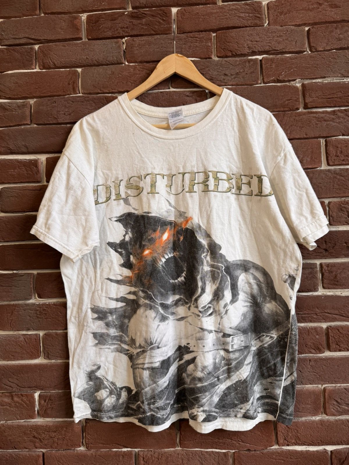 Band Tees Vintage 00s Disturbed Asylum Metal Band Tee White L Size US L / EU 52-54 / 3 - 1 Thumbnail