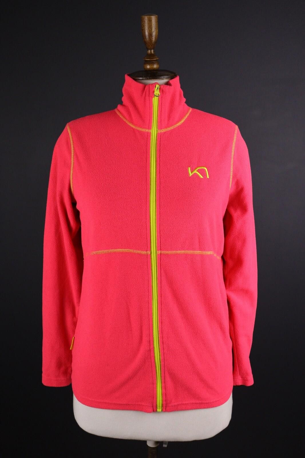 Designer Kari Traa Pink Full Zip Hiking Fleece Jacket Size M Size M / US 6-8 / IT 42-44 - 1 Thumbnail