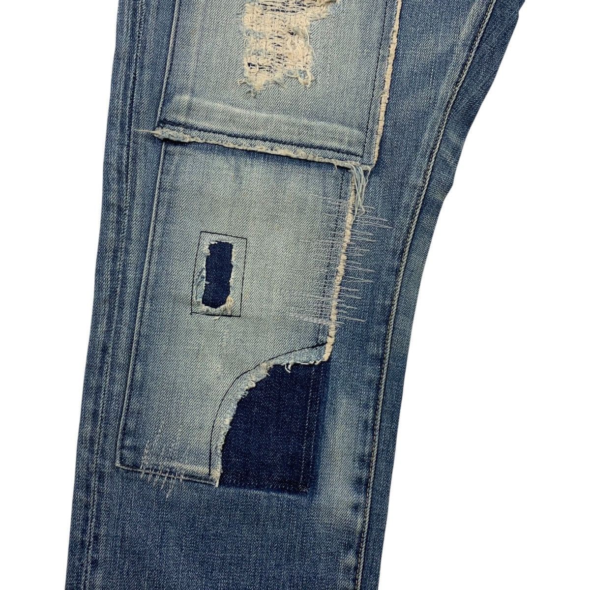 Japanese Brand × Vanquish VANQUISH Distressed patchwork blue jeans Size 32" / US 10 / IT 46 - 9 Thumbnail