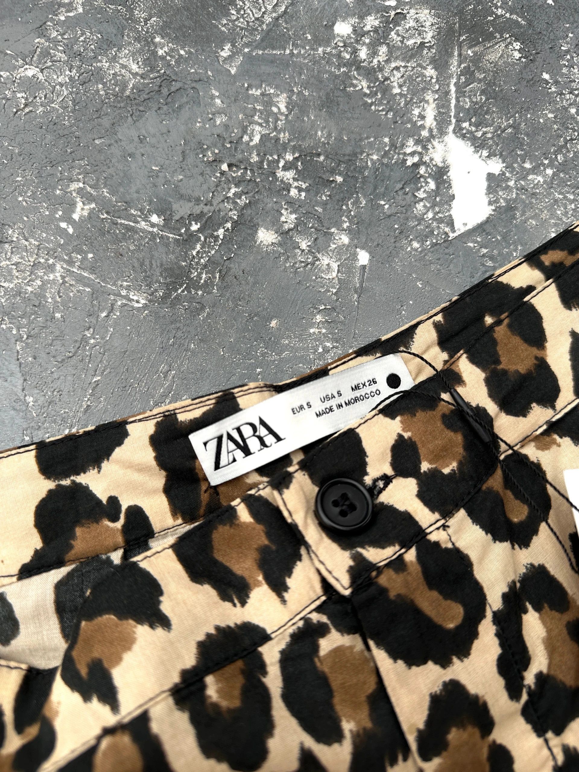 Zara zara leopard animal print flared low rise pants Size 28" / US 6 / IT 42 - 6 Thumbnail
