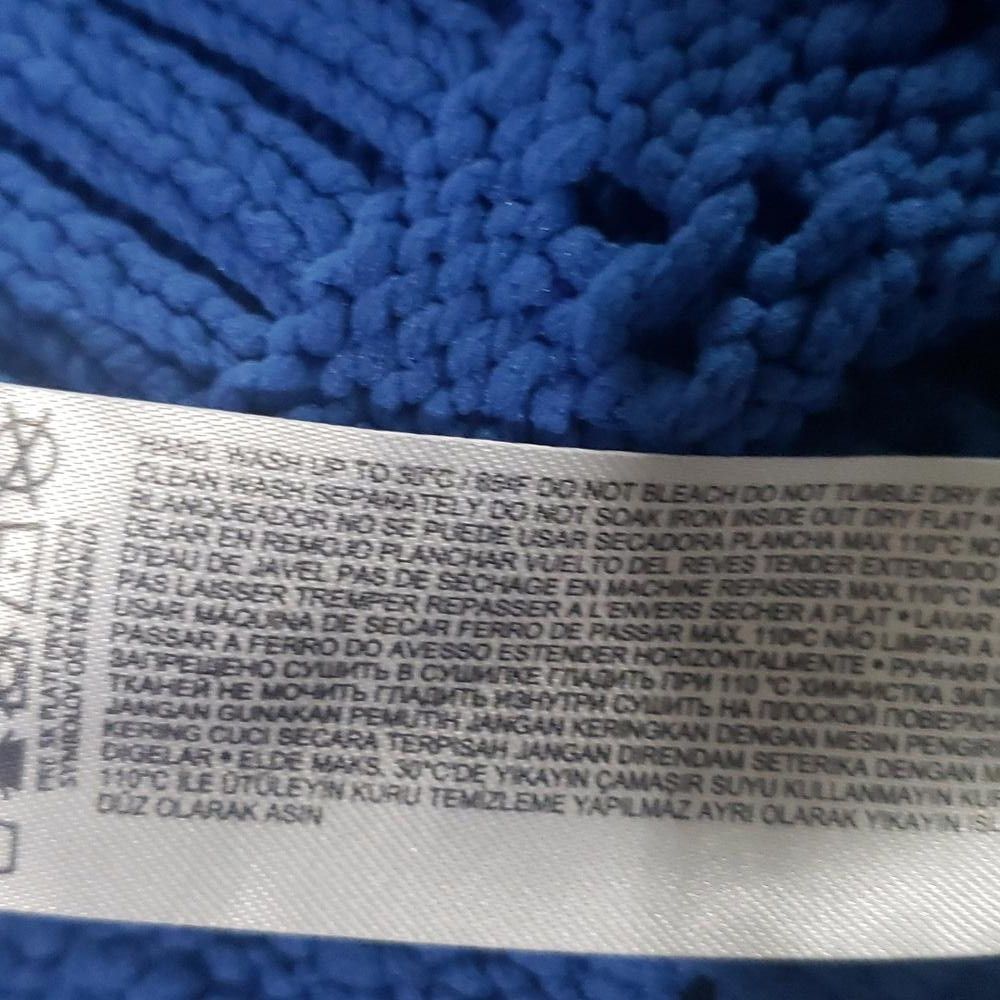 Mango CT1948 MNG Mango Blue open Stitch Cropped Sweater L Size L / US 10 / IT 46 - 7 Thumbnail