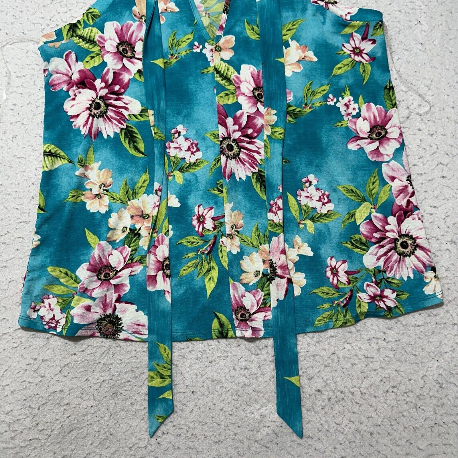 Other Sew In Love Small Tropical Hawaiian Floral Blue Tank Top Size S / US 4 / IT 40 - 5 Thumbnail