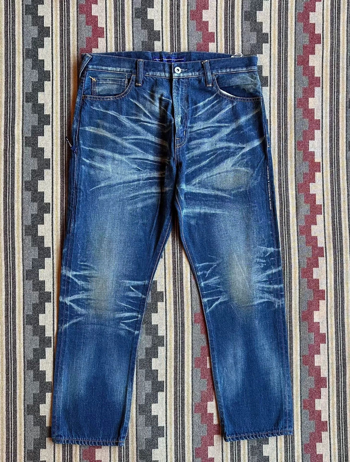 Vanquish Blue Denim Jeans with Distressed Fade Patterns Size US 36 / EU 52 - 1 Thumbnail