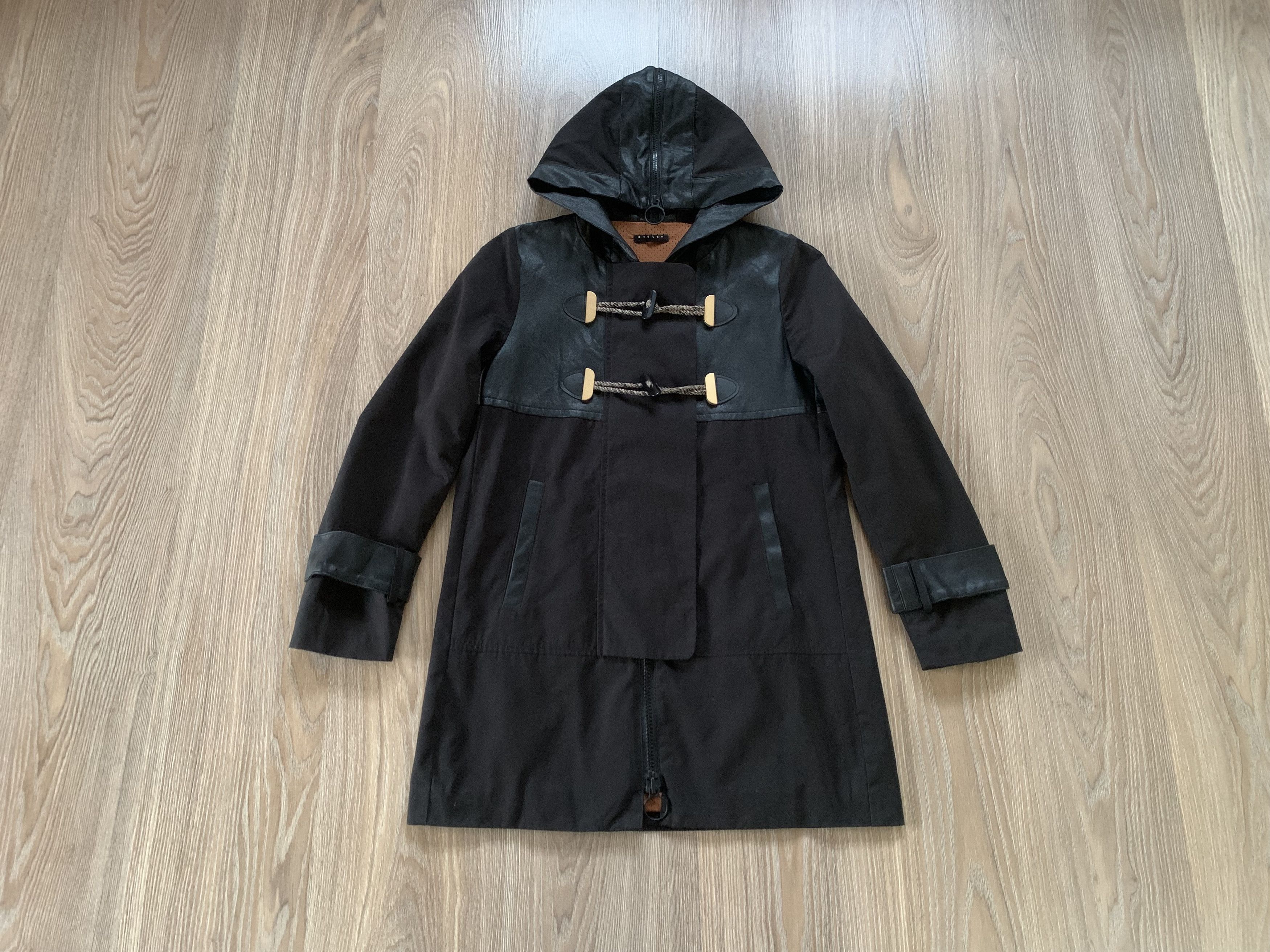 Sisley Sisley Black Hood Cloak Trench Size M / US 6-8 / IT 42-44 - 1 Thumbnail