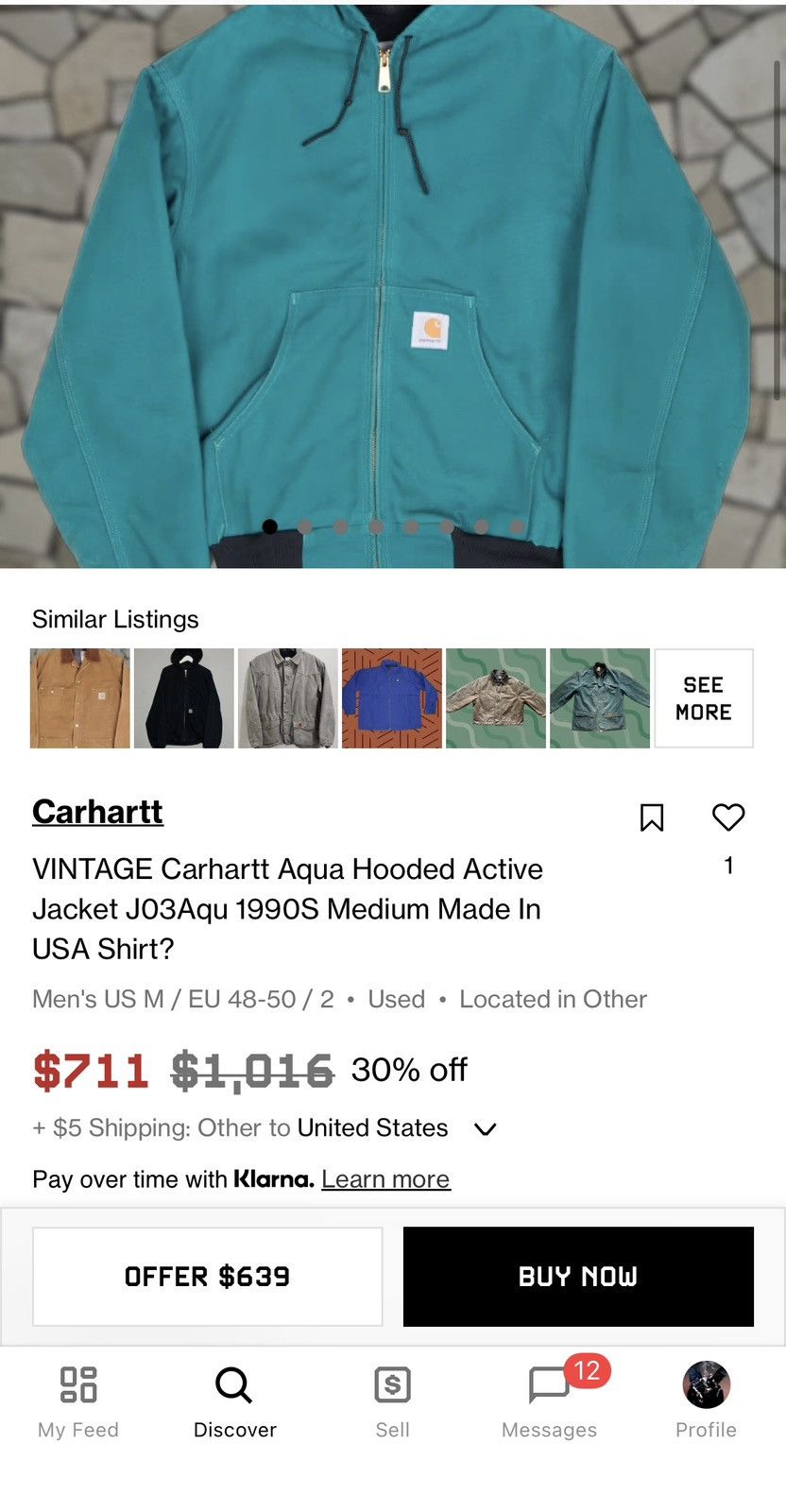 Carhartt VINTAGE Carhartt Aqua Hooded Active Jacket Size US L / EU 52-54 / 3 - 2 Thumbnail