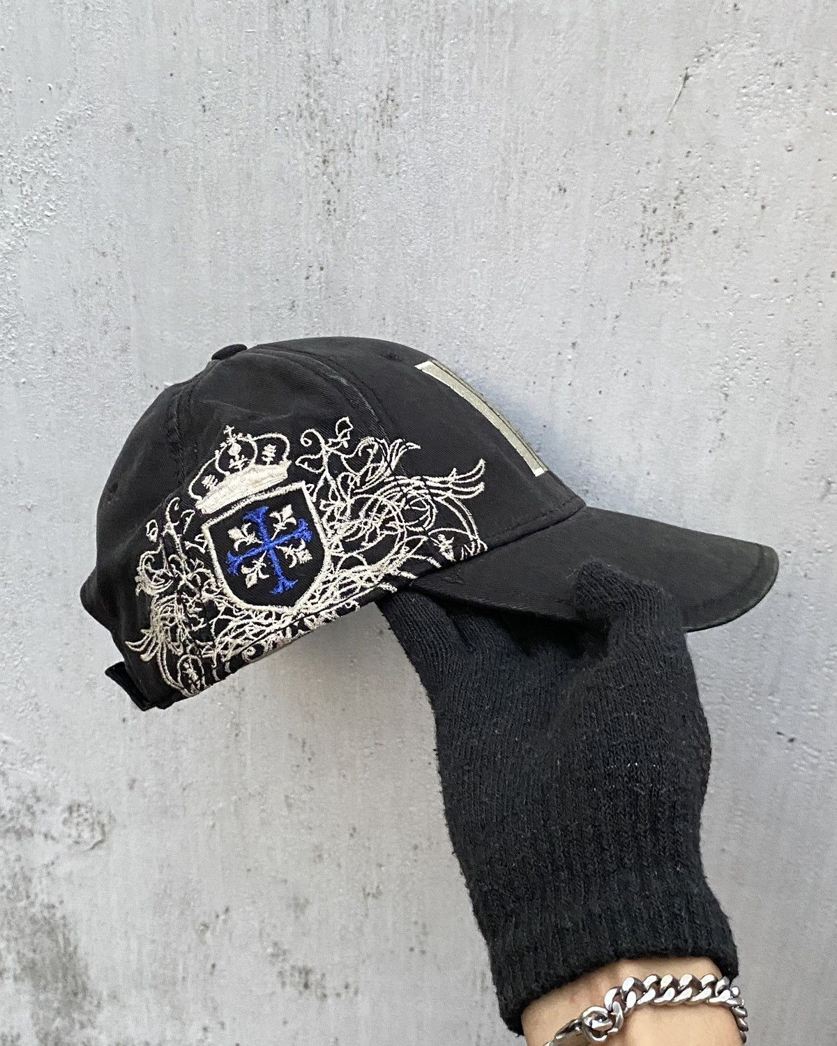 Japanese Brand Ajm Headwear 'AT800 Chrome Hearts lookalike' Cap - Black Size ONE SIZE - 3 Thumbnail