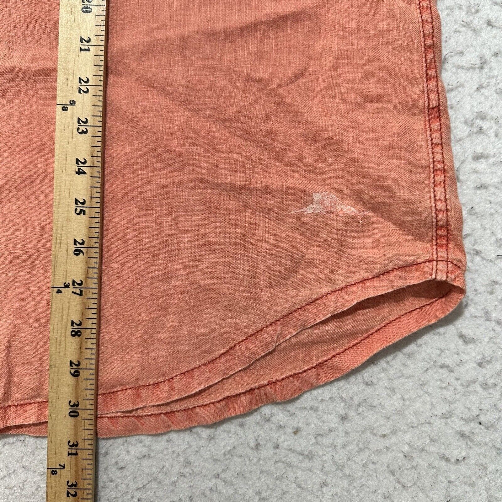 Tommy Bahama Tommy Bahama Large Linen Salmon Orange Button Down Shirt Size US L / EU 52-54 / 3 - 9 Thumbnail