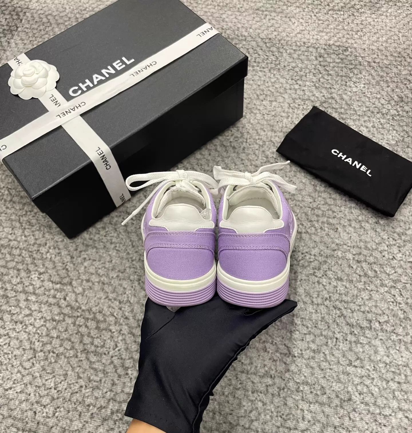 Chanel Chanel Lavender Women's Sneakers Size US 6.5 / IT 36.5 - 6 Thumbnail
