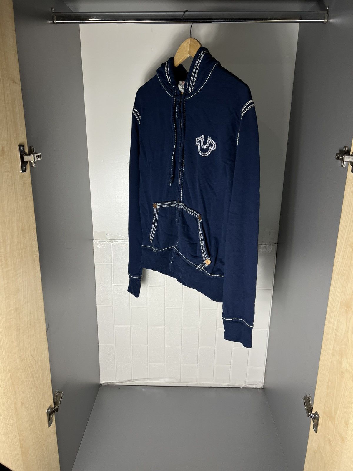 True Religion VINTAGE TRUE RELIGION ZIP HOODIE DESIGNER JAPAN STYLE Y2K Size US L / EU 52-54 / 3 - 11 Thumbnail