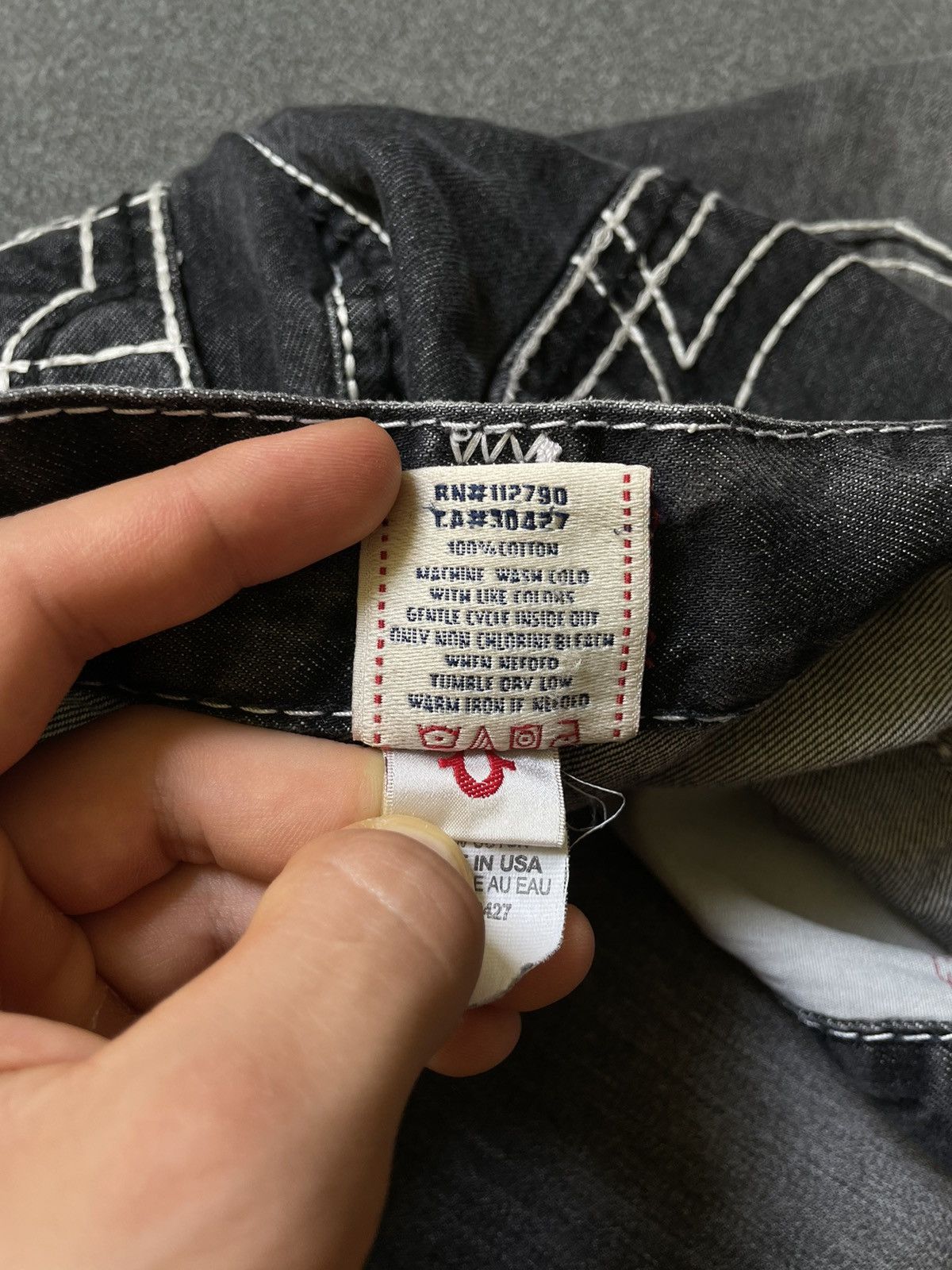 True Religion × Vintage Rare crazy y2k black True Religion Luke XXX jeans pants Size US 34 / EU 50 - 9 Thumbnail