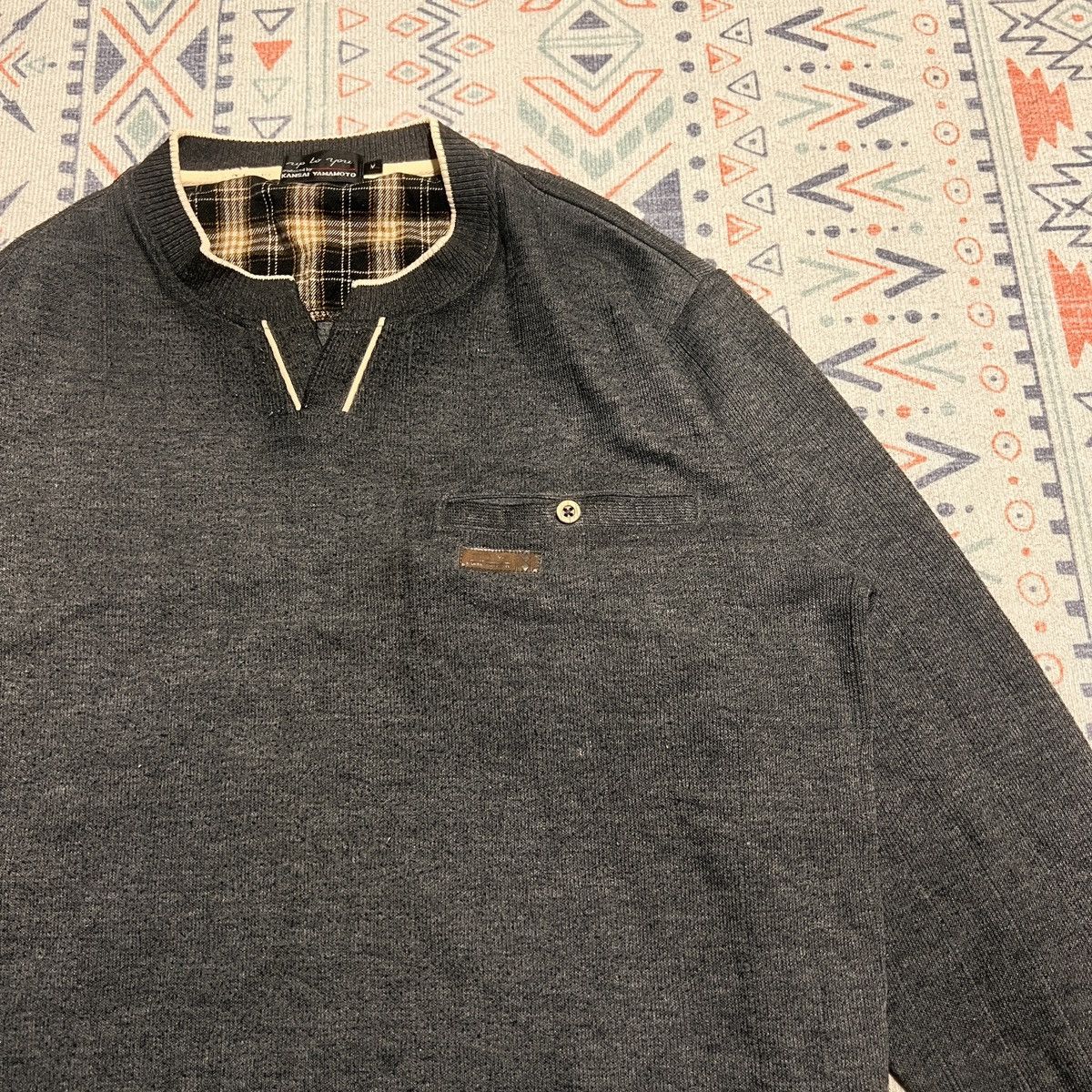 Kansai Yamamoto Kansai Yamamoto V-Neck Sweater Size US M / EU 48-50 / 2 - 5 Thumbnail