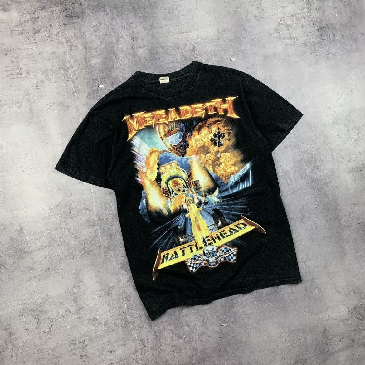 Band Tees Rare! Vintage Megadeth Battlehead Tee Big Logo 00s L Size Size US L / EU 52-54 / 3 - 1 Thumbnail