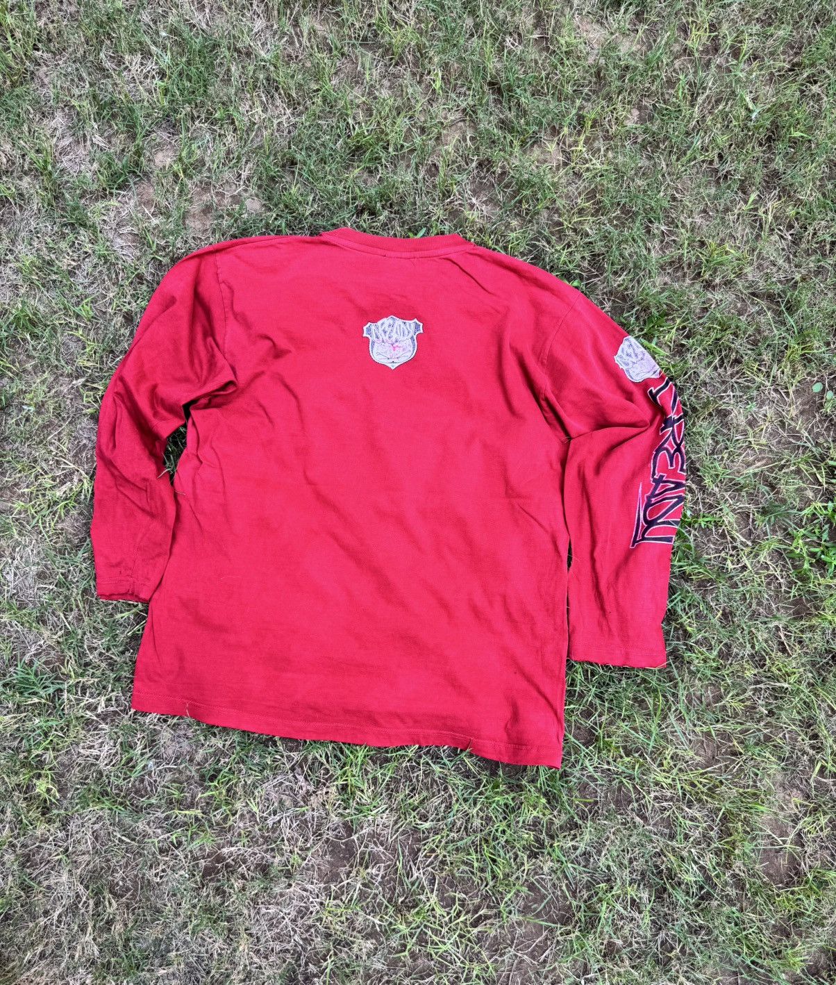 Vintage 90s Dready Smoke Weed Faded Long Sleeve Shirt Size US XL / EU 56 / 4 - 10 Thumbnail