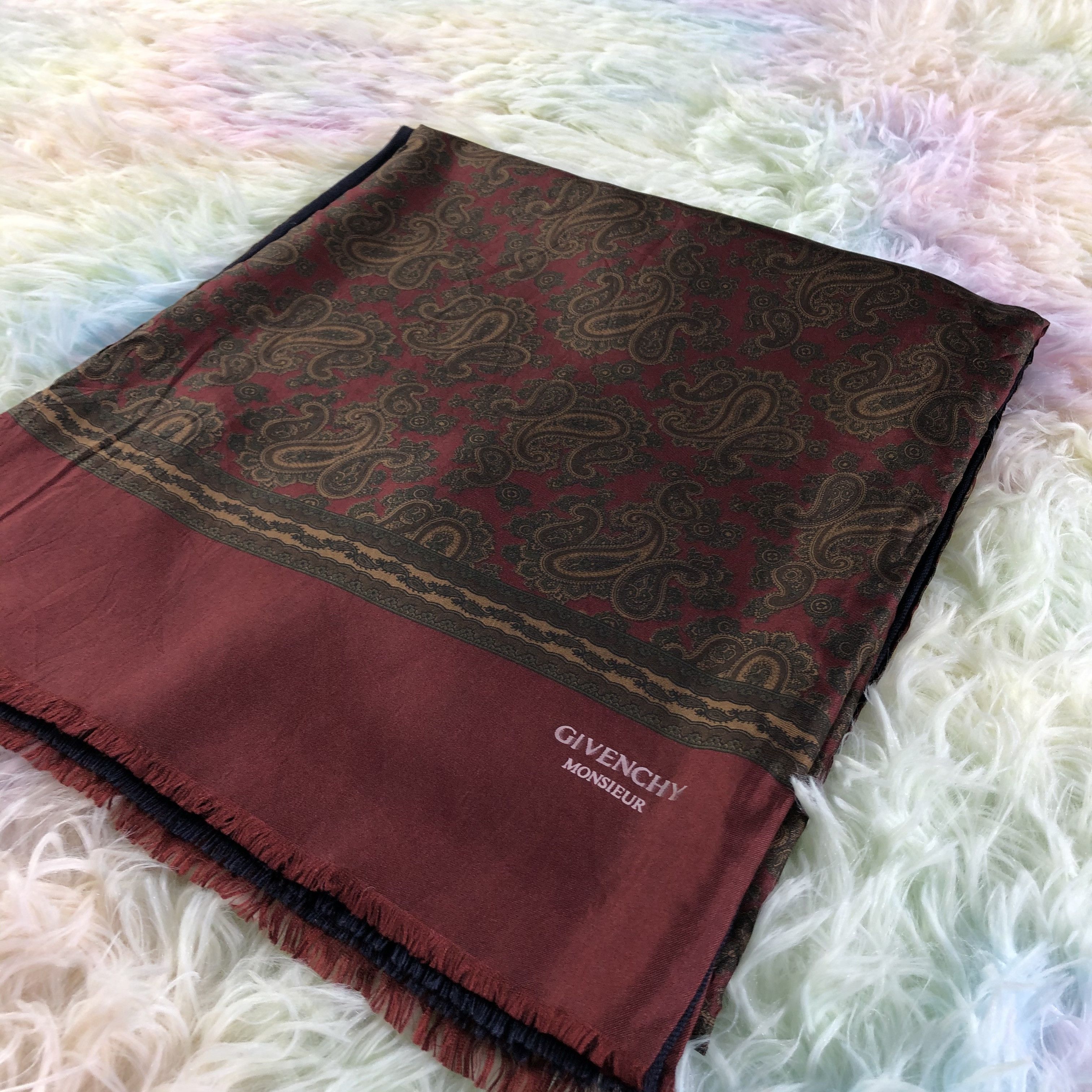 Vintage Givenchy Silk Scarf / Muffler / Neckwear Size ONE SIZE - 3 Thumbnail