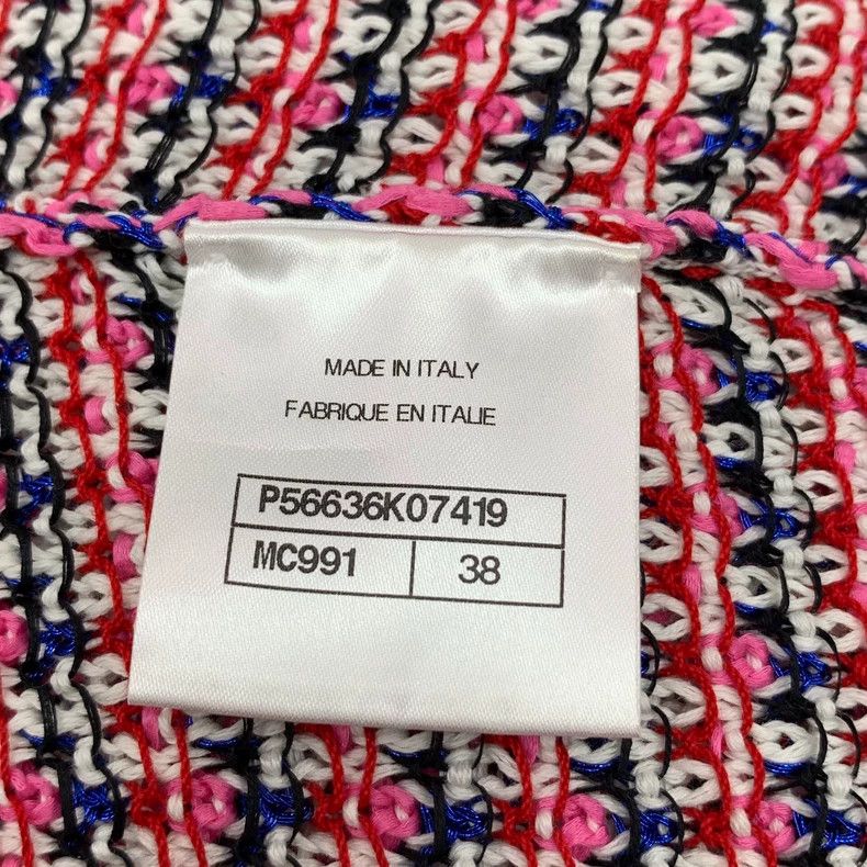 Chanel Chanel Current Series Pink Crochet Cotton Round Neck Short Size XS / US 0-2 / IT 36-38 - 7 Thumbnail