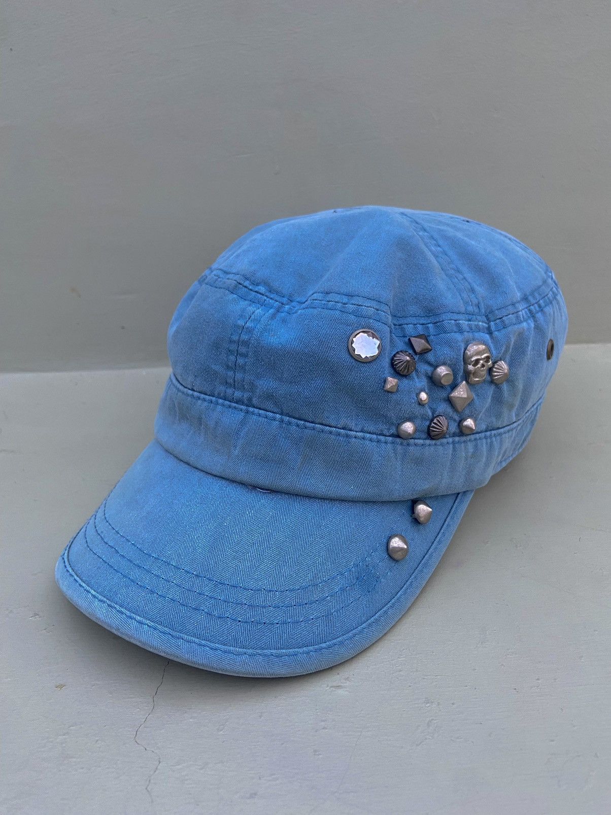 If Six Was Nine 2000s punk skull studded ifsix patrol hat Size ONE SIZE - 2 Thumbnail
