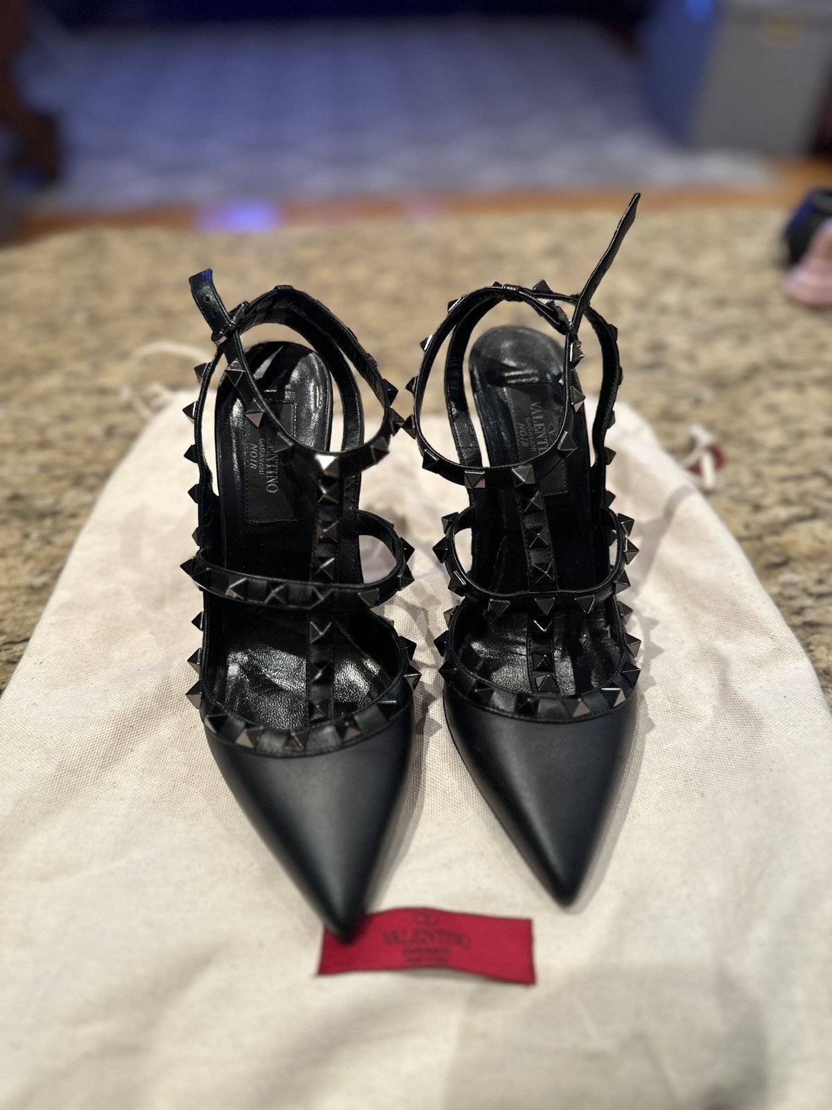 Valentino Valentino Garavani Patent Rockstud Caged Pumps 100 MM Size US 5 / IT 35 - 2 Thumbnail