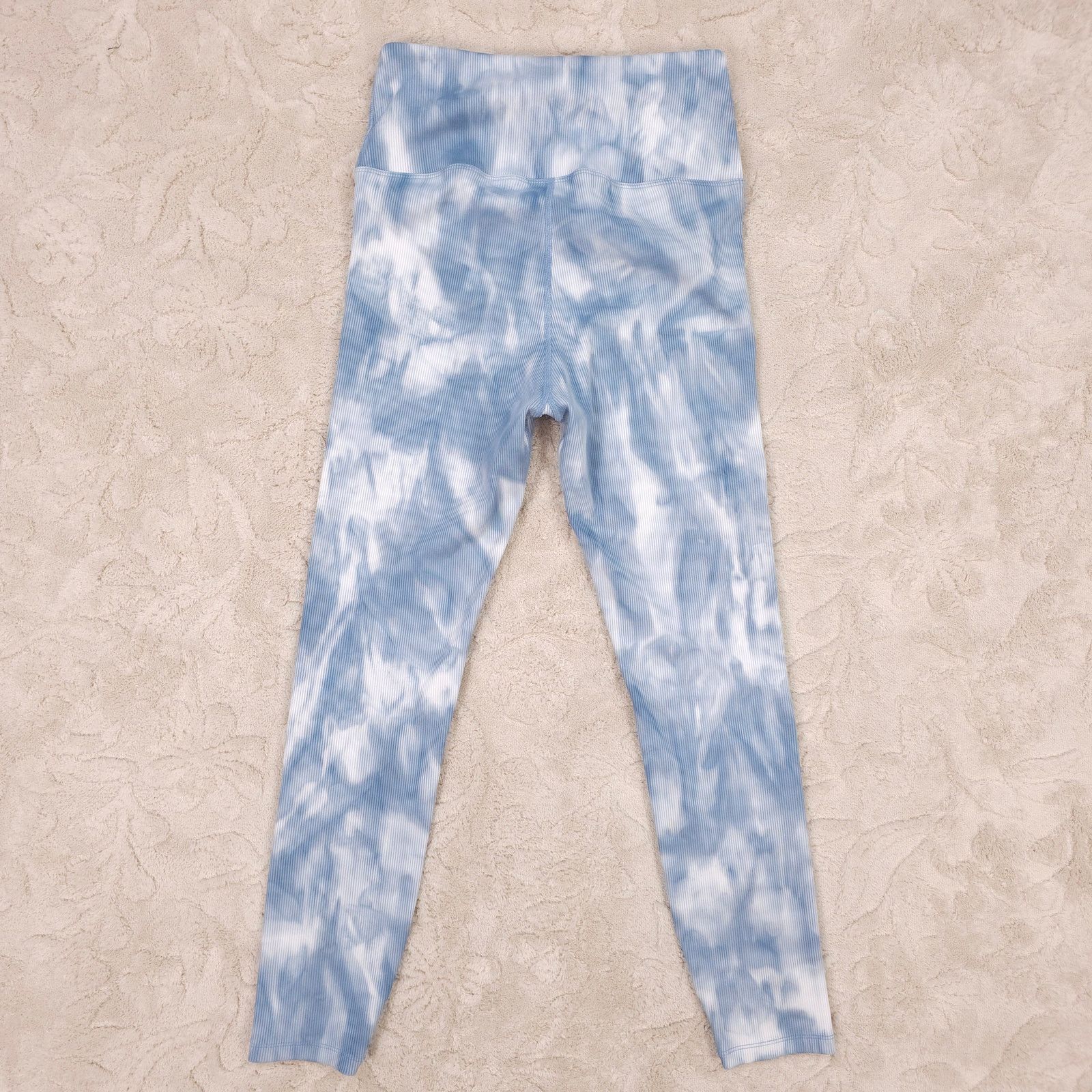 Other Carbon38 Tie Dye Ribbed 7/8 Legging French Navy/White Large Size 34" / US 12 / IT 48 - 8 Thumbnail