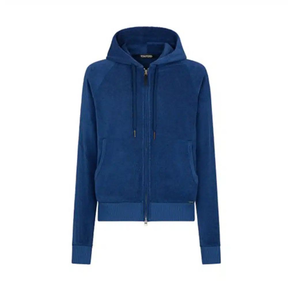 Tom Ford o1loc1c0825 JDL002 Zip-Up Hoodie in Blue Size US M / EU 48-50 / 2 - 1 Preview