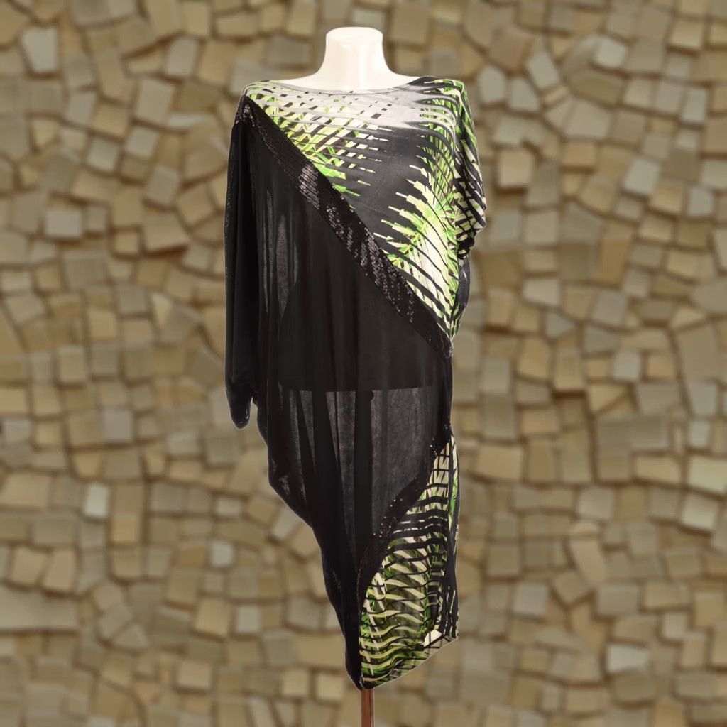 Custo Barcelona Custo Barcelona Miami Motion Viscose Asymmetric Dress S, Multicolor, Knee Length, Women, Dress (Blouson) - 100% Viscose Size S / US 4 / IT 40 - 1 Thumbnail