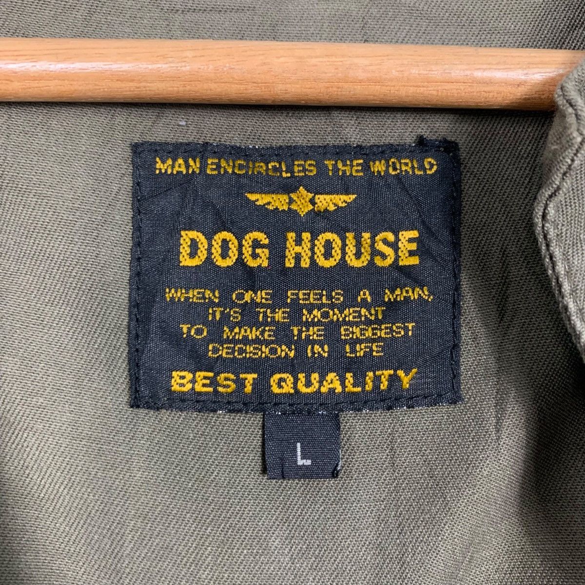 Japanese Brand DOG HOUSE Olive Green Parka Jacket #2368-C106 Size US L / EU 52-54 / 3 - 18 Thumbnail