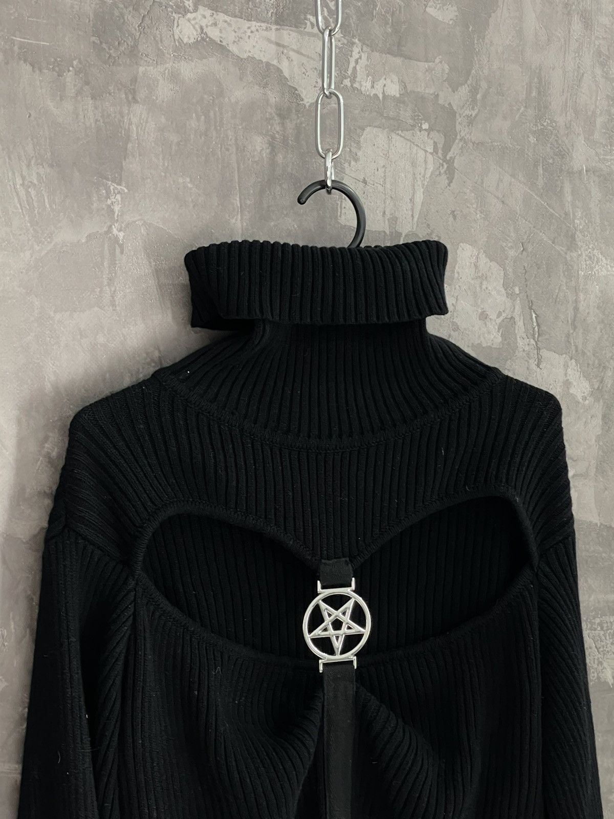 Hysteric Glamour Y2K Goth Style Avant Garde Killstar Turtleneck Sweater Size L / US 10 / IT 46 - 6 Thumbnail
