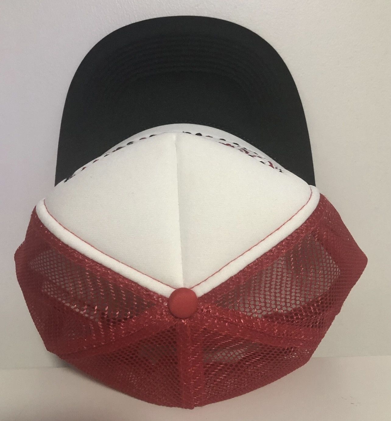 Other Red and White Trucker Hat Sashiko Hand Stitched 1/1 Size ONE SIZE - 8 Thumbnail