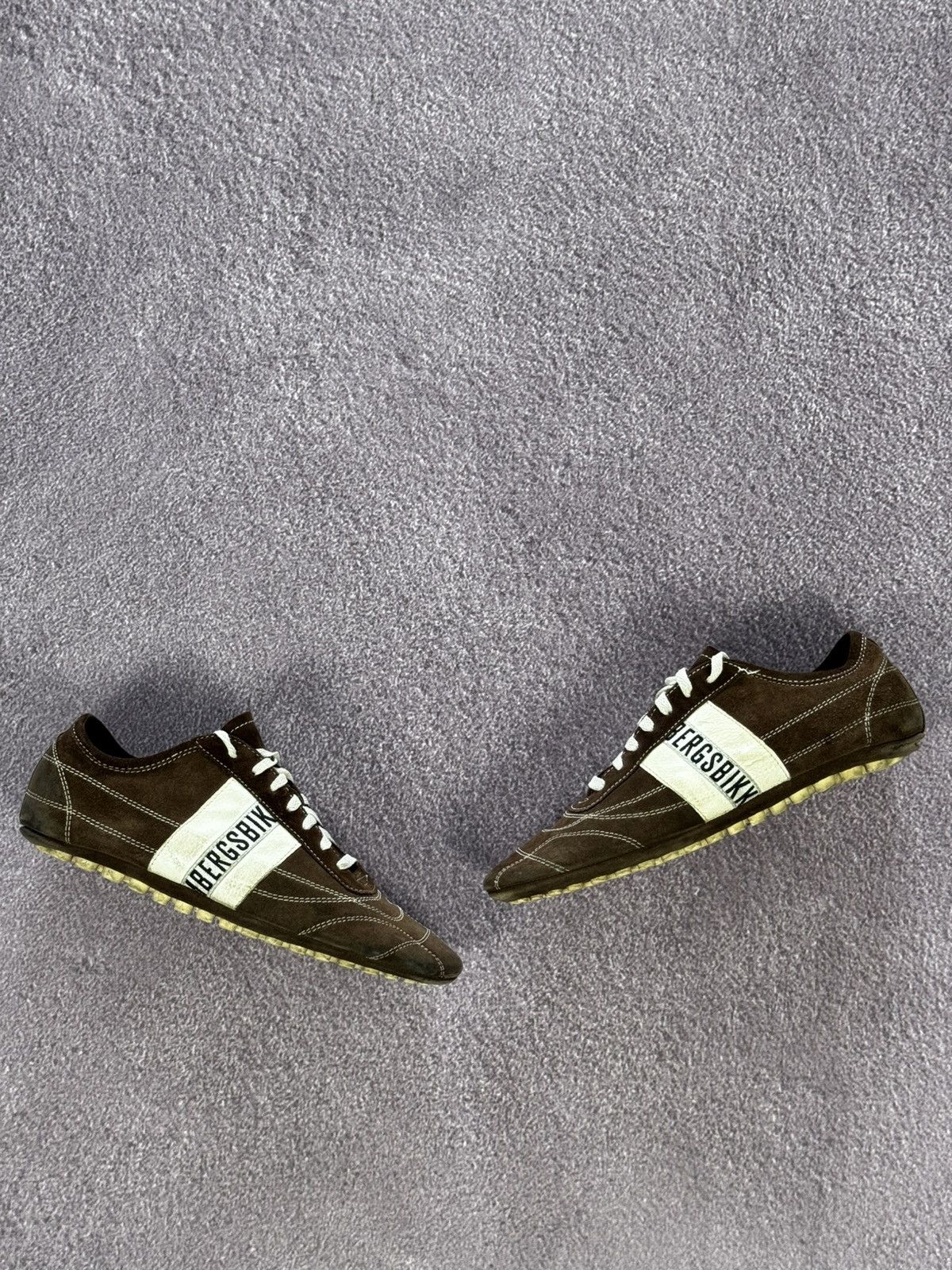 Dirk Bikkembergs 00’s Dirk Bikkembergs Distressed Leather Y2K Trainers Size US 8.5 / EU 41-42 - 1 Thumbnail