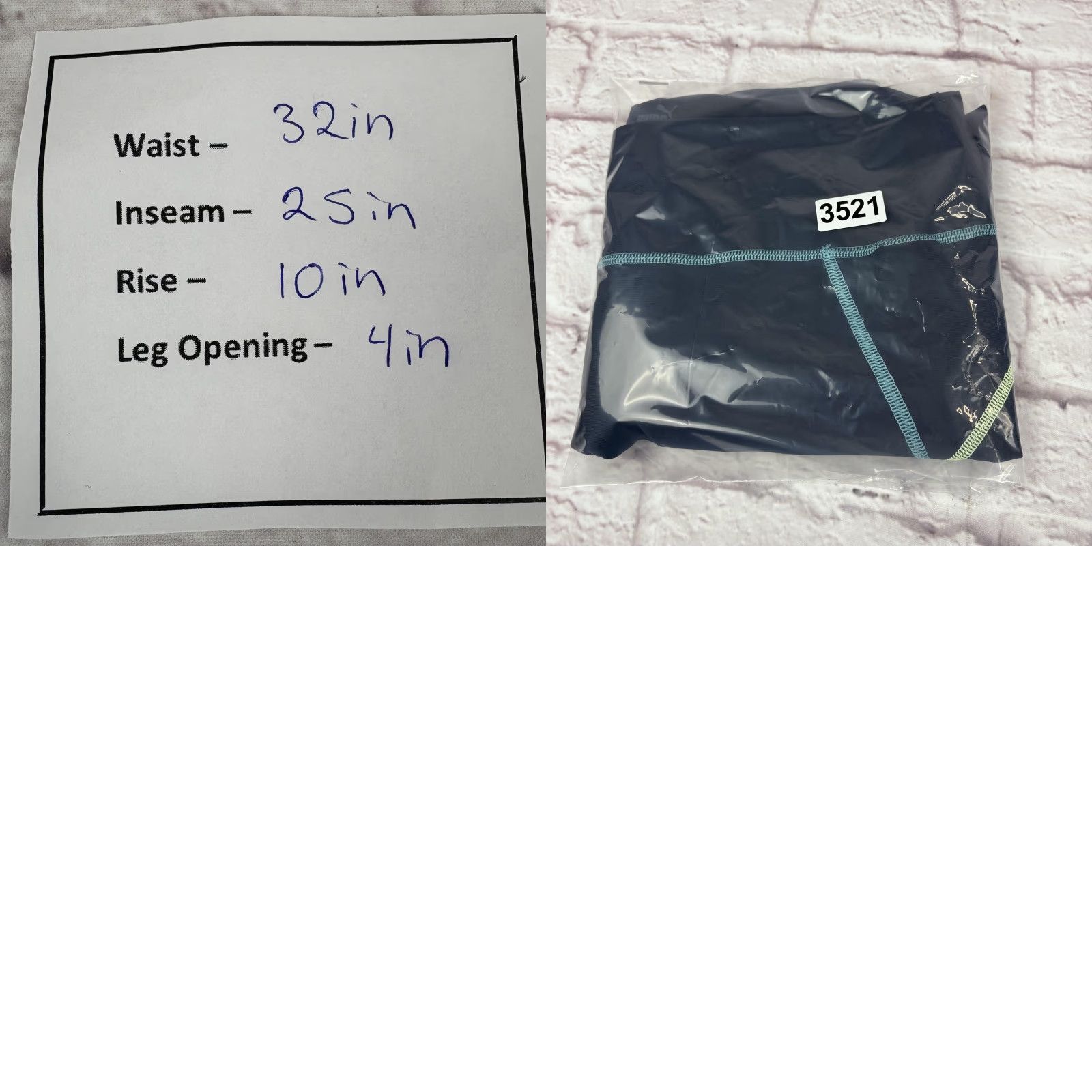 Puma PUMA Leggings Womens Large Black Running Compression Training 32x25 Skinny Inseam 25 Bold Logo Athletic Sport Womens Leggings Size 36" / US 14 / IT 50 - 9 Thumbnail