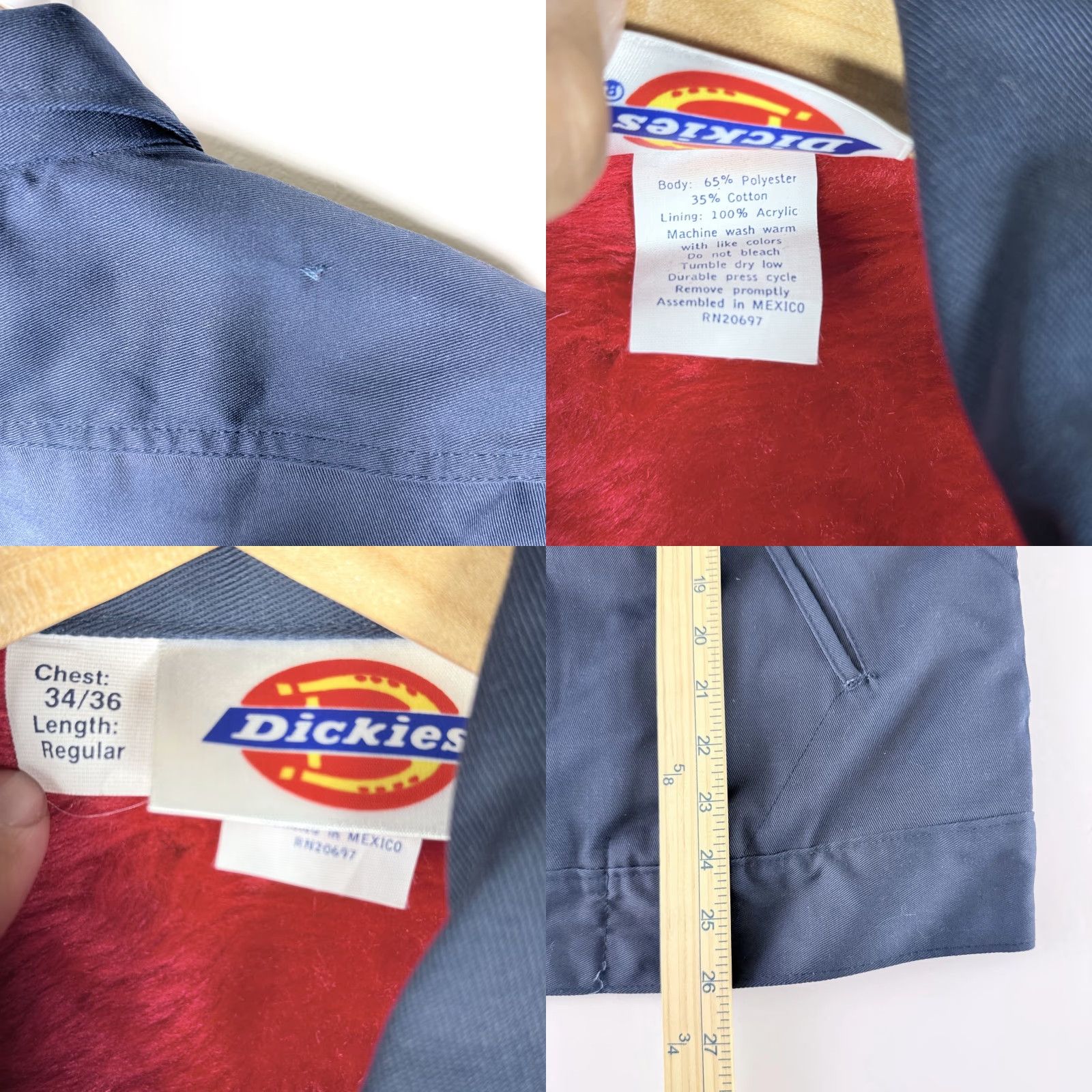 Dickies VTG Dickies Fleece Lined Work Jacket Blue Full Zip Mens Jacket Size 34/36 Winter Fall NWT Vintage Dickies Size US S / EU 44-46 / 1 - 8 Thumbnail