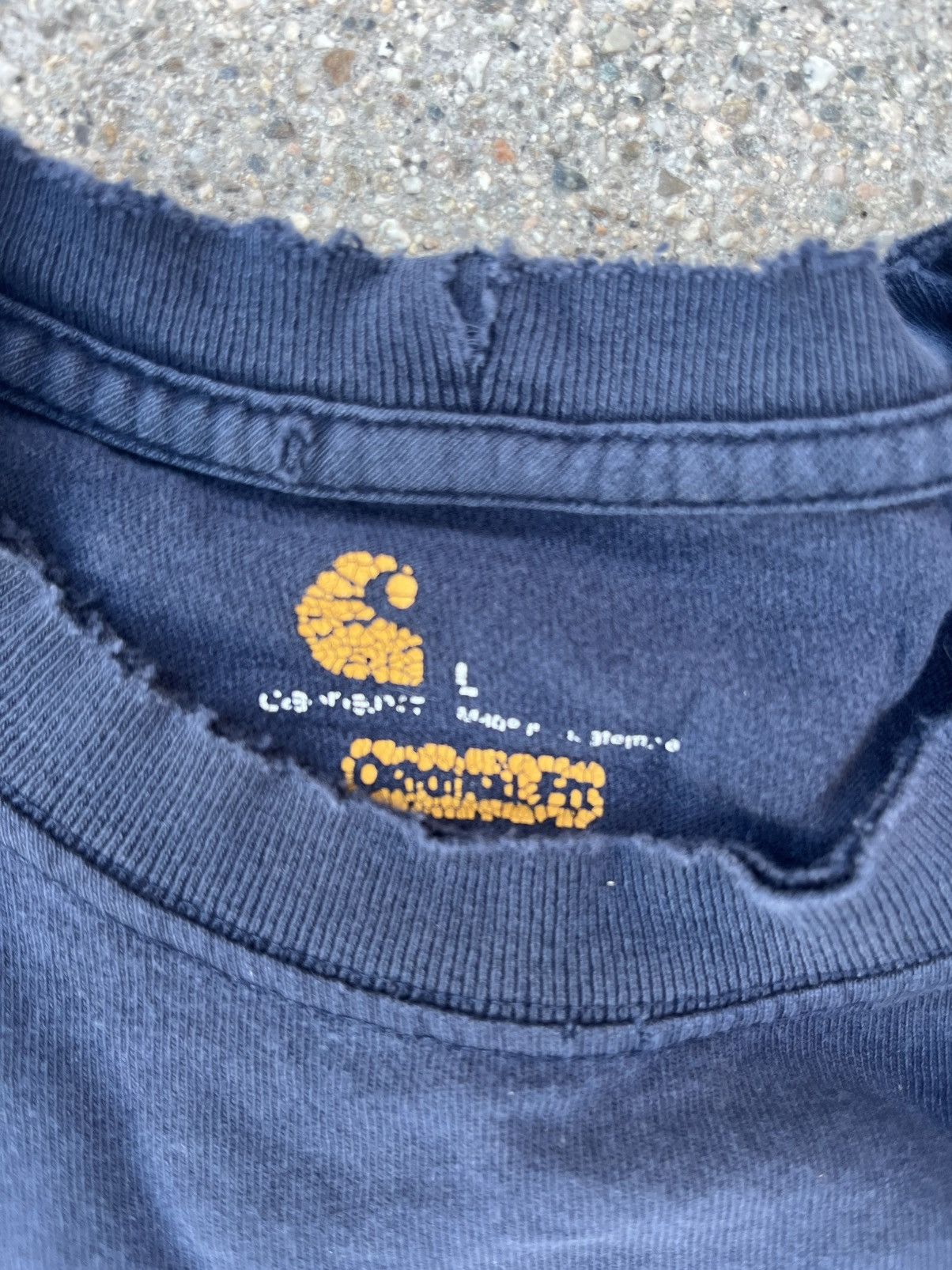 Carhartt Custom Carhartt T-Shirt Sun Fade Thrashed Distressed Pocket Size US L / EU 52-54 / 3 - 6 Thumbnail