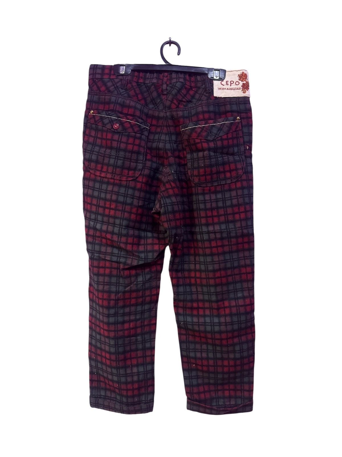 Japanese Brand Cepo Red Tartan Pants Size M Size US 32 / EU 48 - 2 Thumbnail