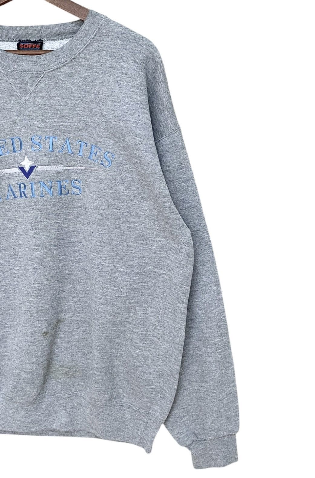 Vintage Vintage United States Marines Made In Usa Sweatshirt 1990s Size US L / EU 52-54 / 3 - 4 Thumbnail