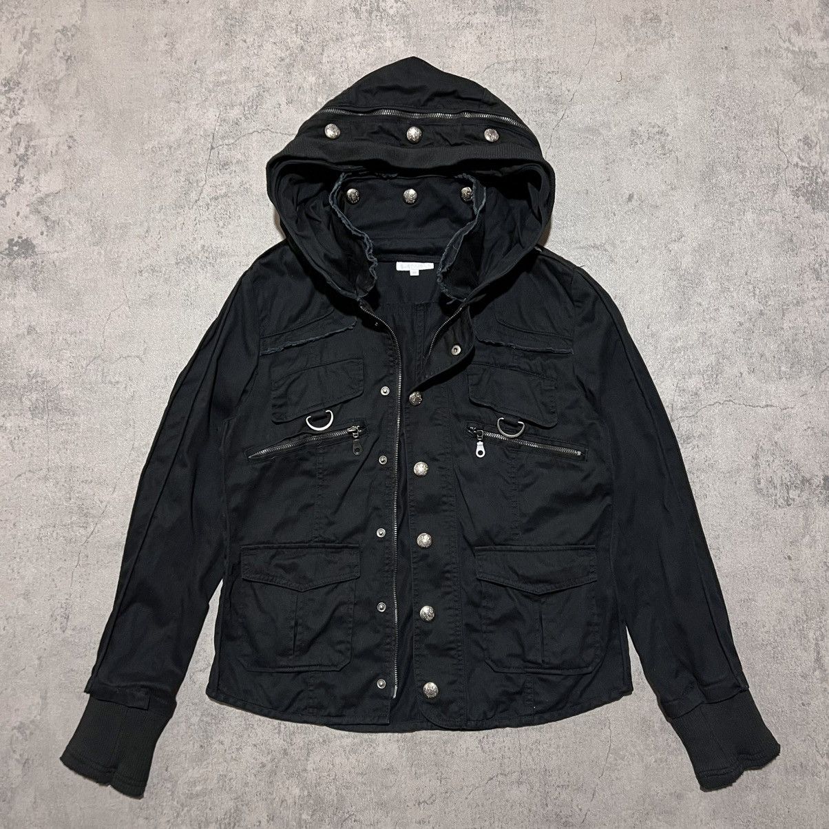 Japanese Brand Scissors Apocalypse Cyber Bono Cargo Jacket GOA LGB Style Size US M / EU 48-50 / 2 - 2 Thumbnail