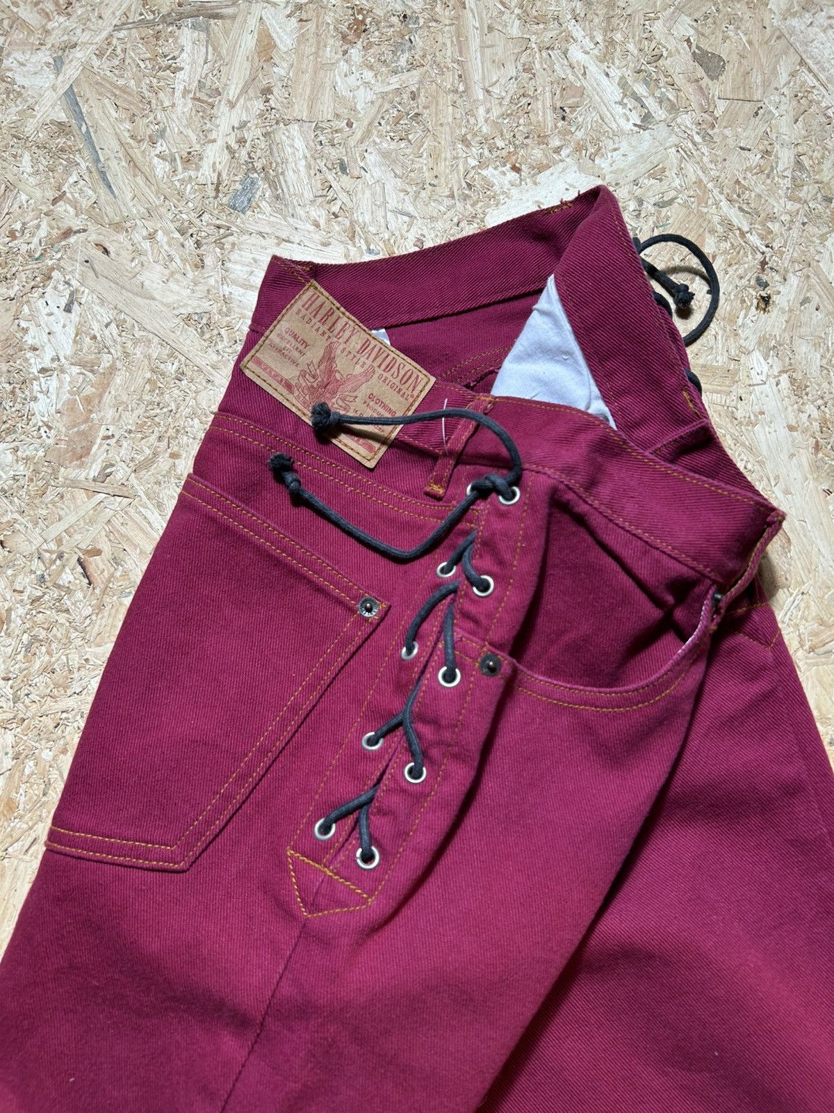 Harley Davidson Vintage Harley Davidson Wide Pants Size US 26 / EU 42 - 6 Thumbnail