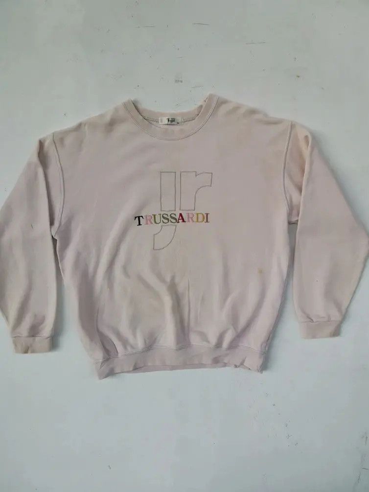 Trussardi Trussardi JR Embroidered Big Logo Sweatshirt Size US L / EU 52-54 / 3 - 1 Thumbnail
