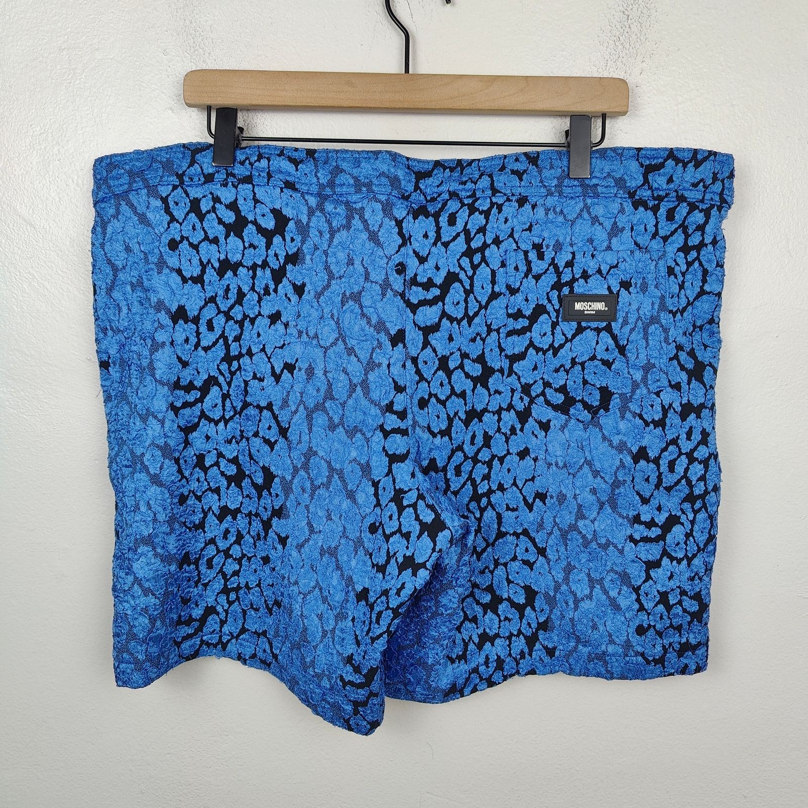 Other Moschino Swim Shorts Mens 42 Blue Metallic Leopard Print Size US 36 / EU 52 - 5 Thumbnail