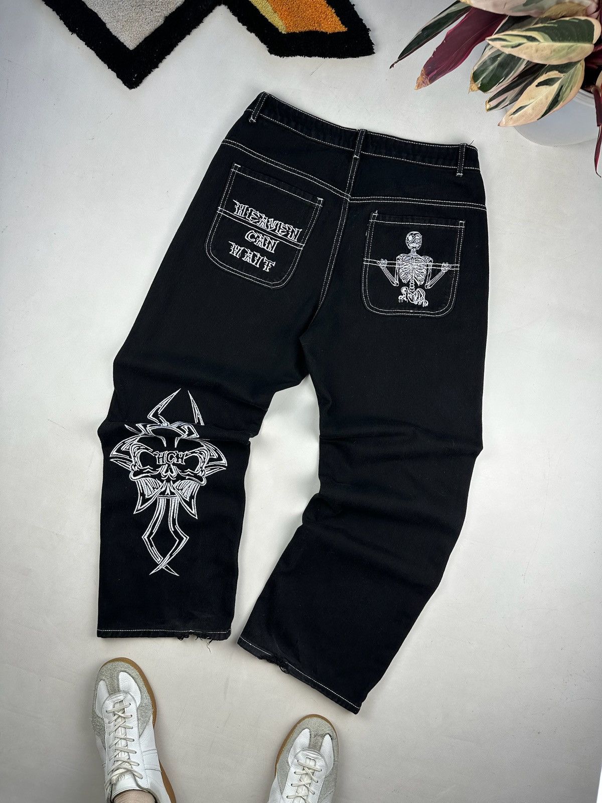 Other Skull Tribal Jeans baggy jnco style vintage skate fit Size US 32 / EU 48 - 4 Thumbnail