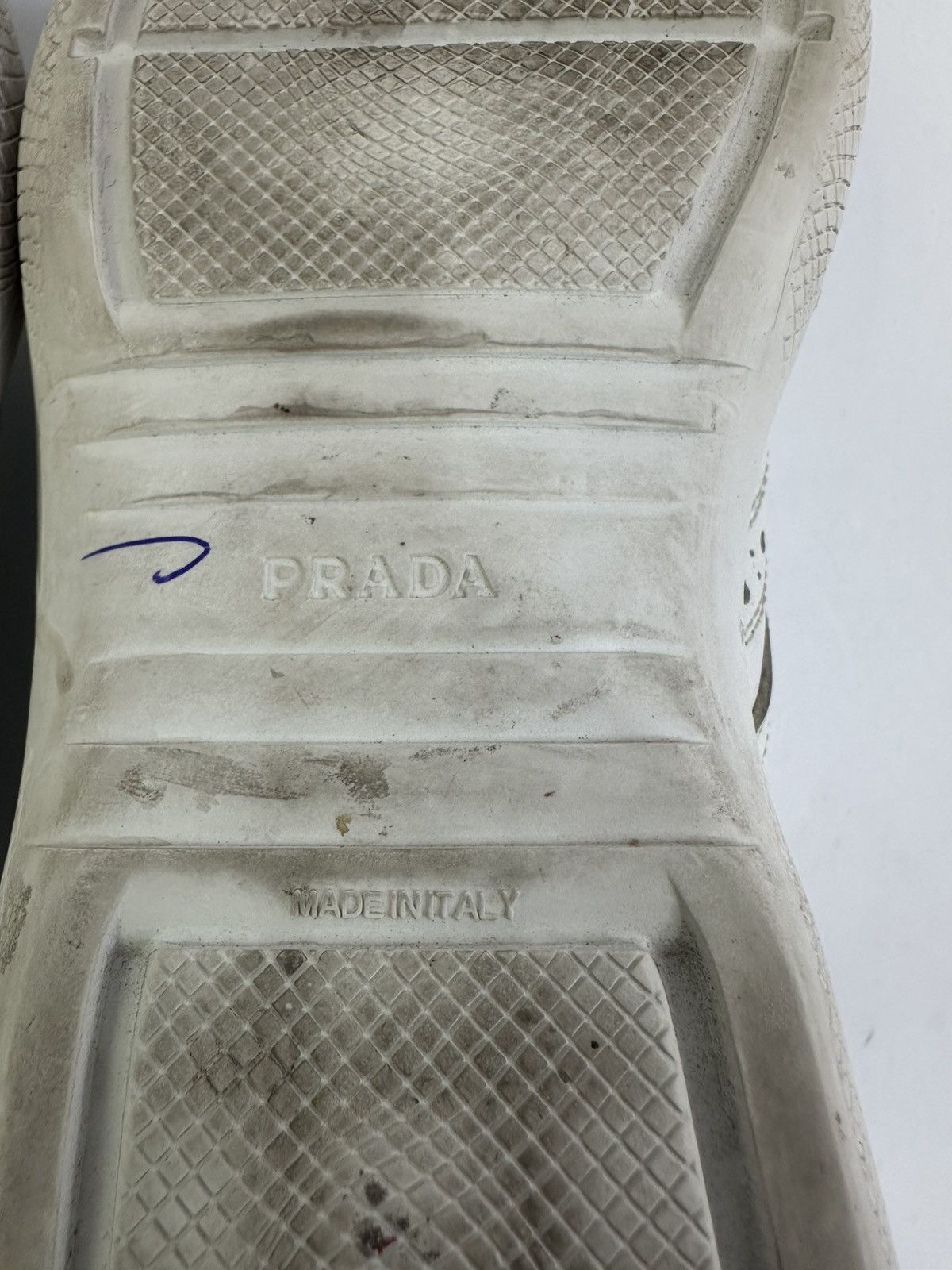 Prada Vintage Prada White Leather High Top Sneakers Size 8 UK Size US 9 / EU 42 - 10 Thumbnail