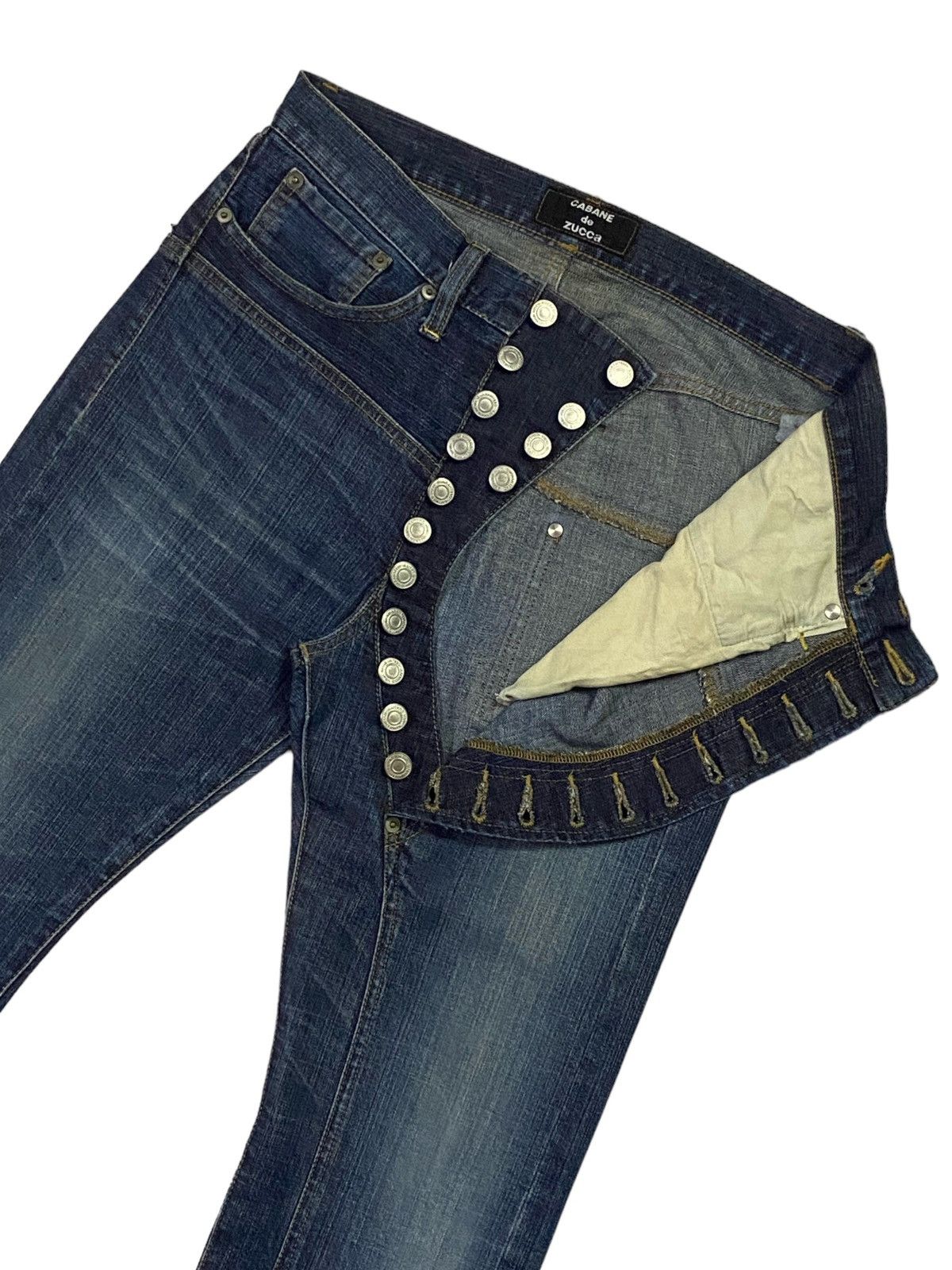CABANE de ZUCCa Cabane De Zucca Asymmetrical Button Ups Denim Pants Size US 30 / EU 46 - 16 Thumbnail